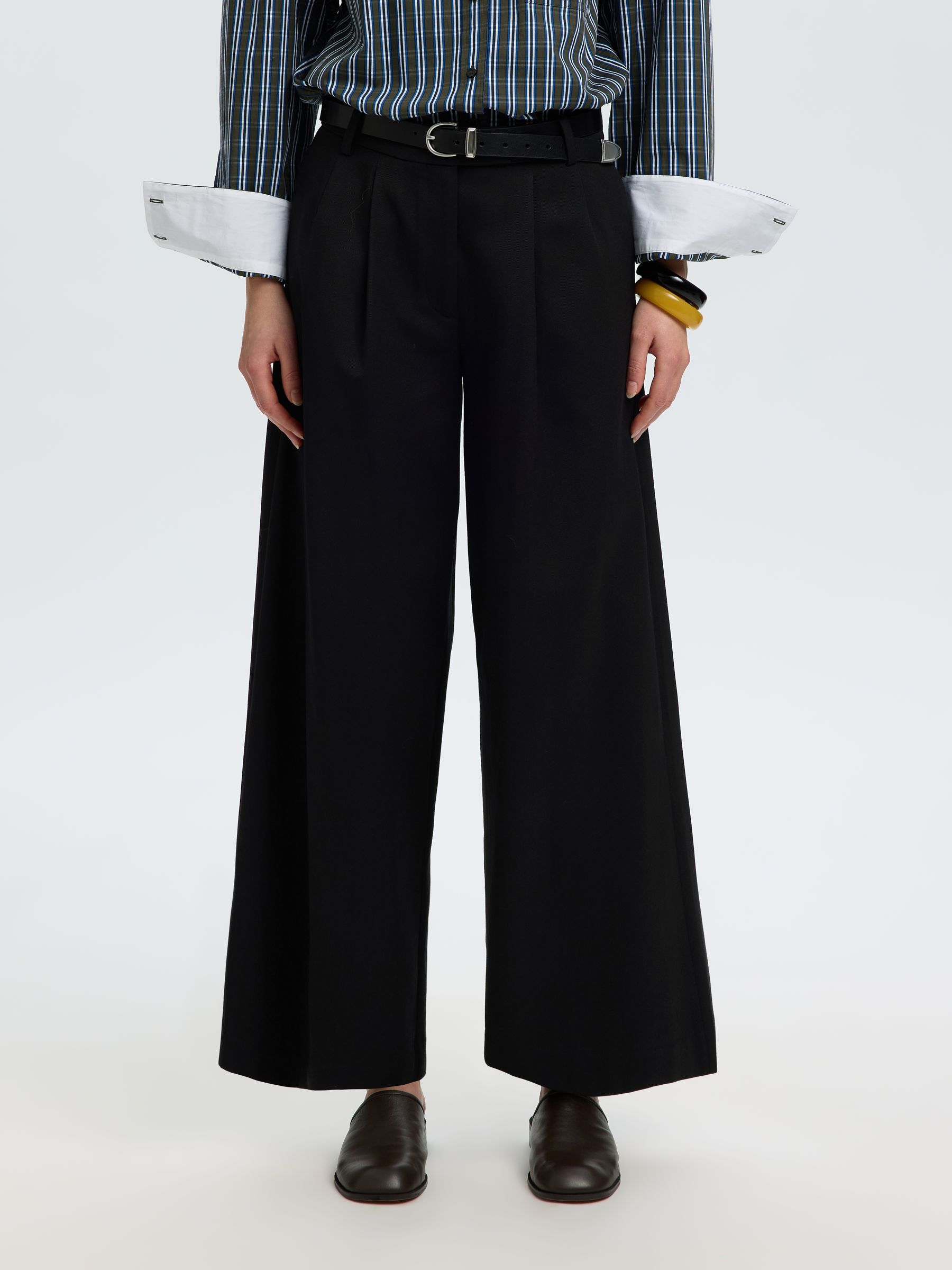 PLEATED HIGH WAISTED TROUSERS