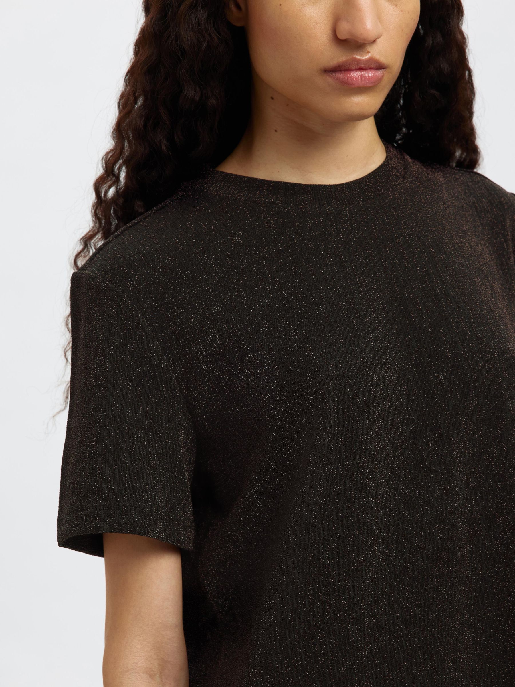 GLITTER KORTÄRMAD TOPP