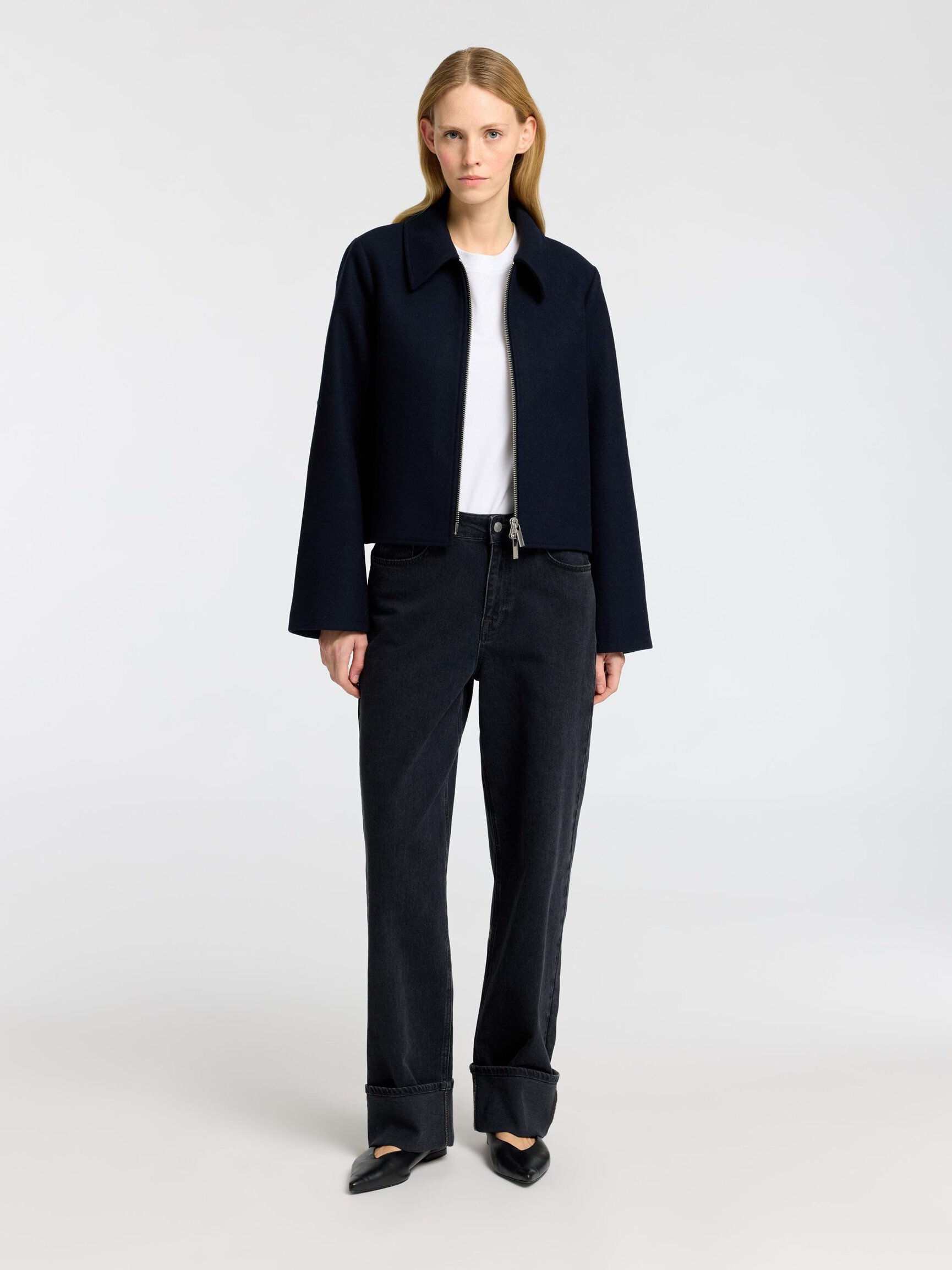 TAILORED WOOL BLEND JACKET