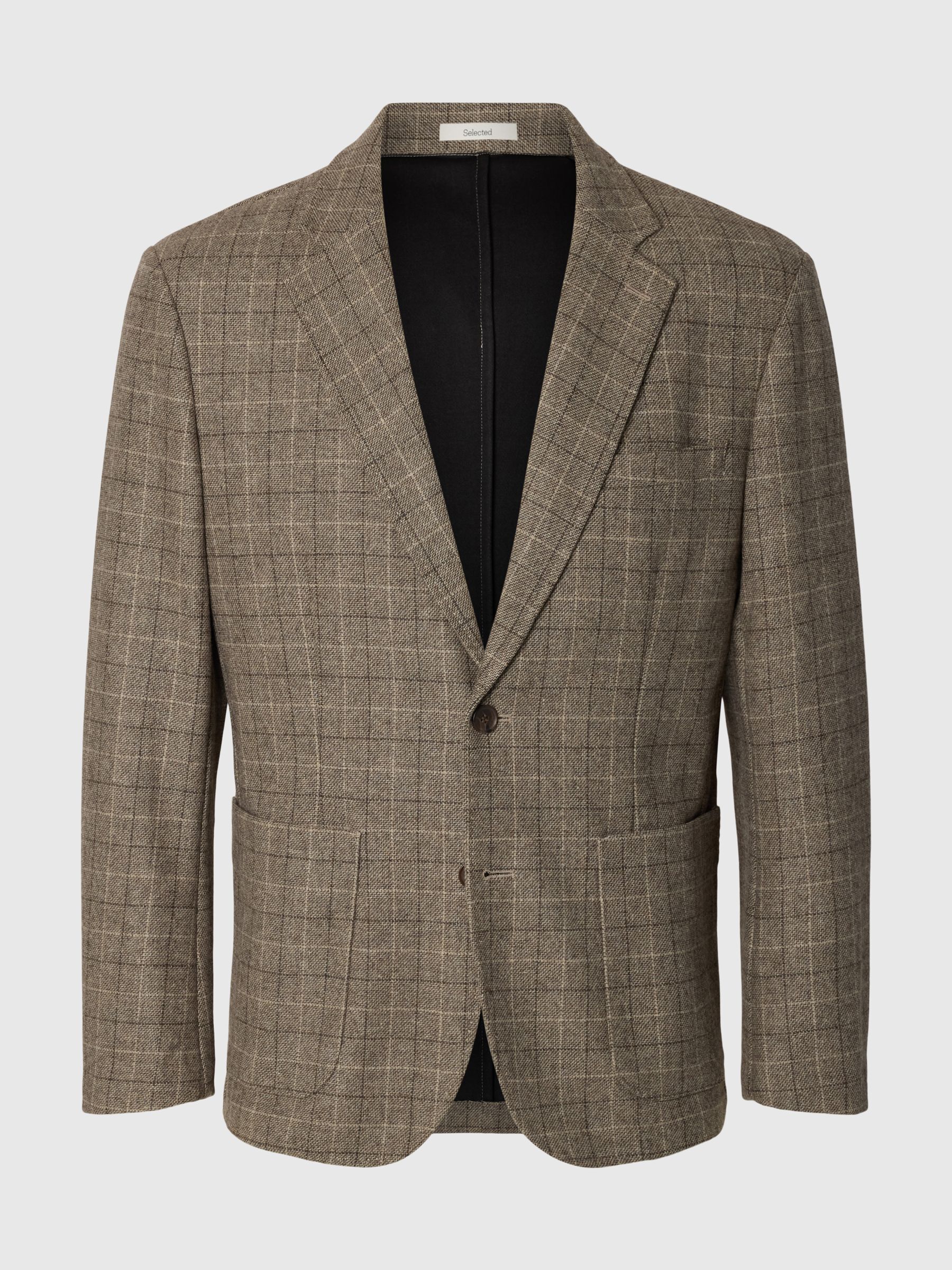 LAINE MÉLANGÉE BLAZER À SIMPLE BOUTONNAGE