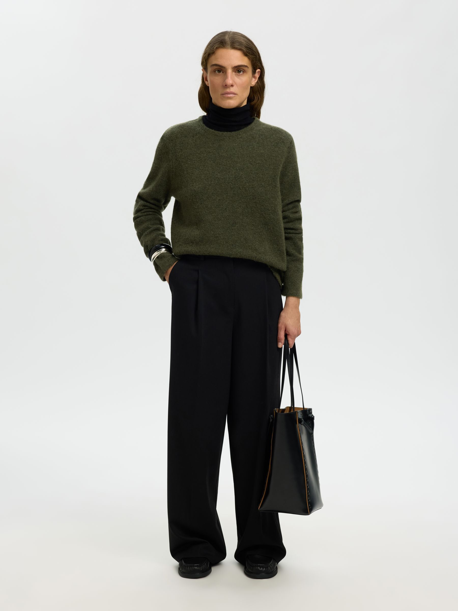 WOOL BLEND KNITTED PULLOVER