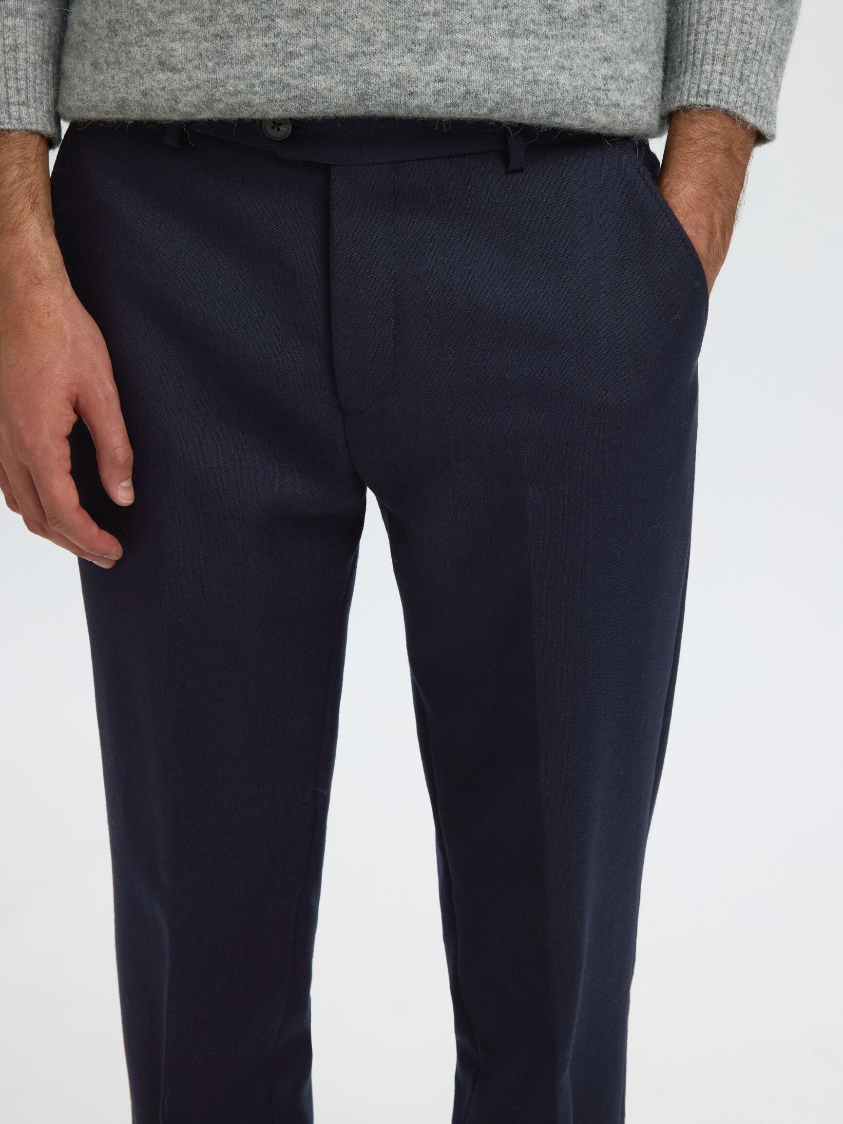 100% WOOL SUIT TROUSERS