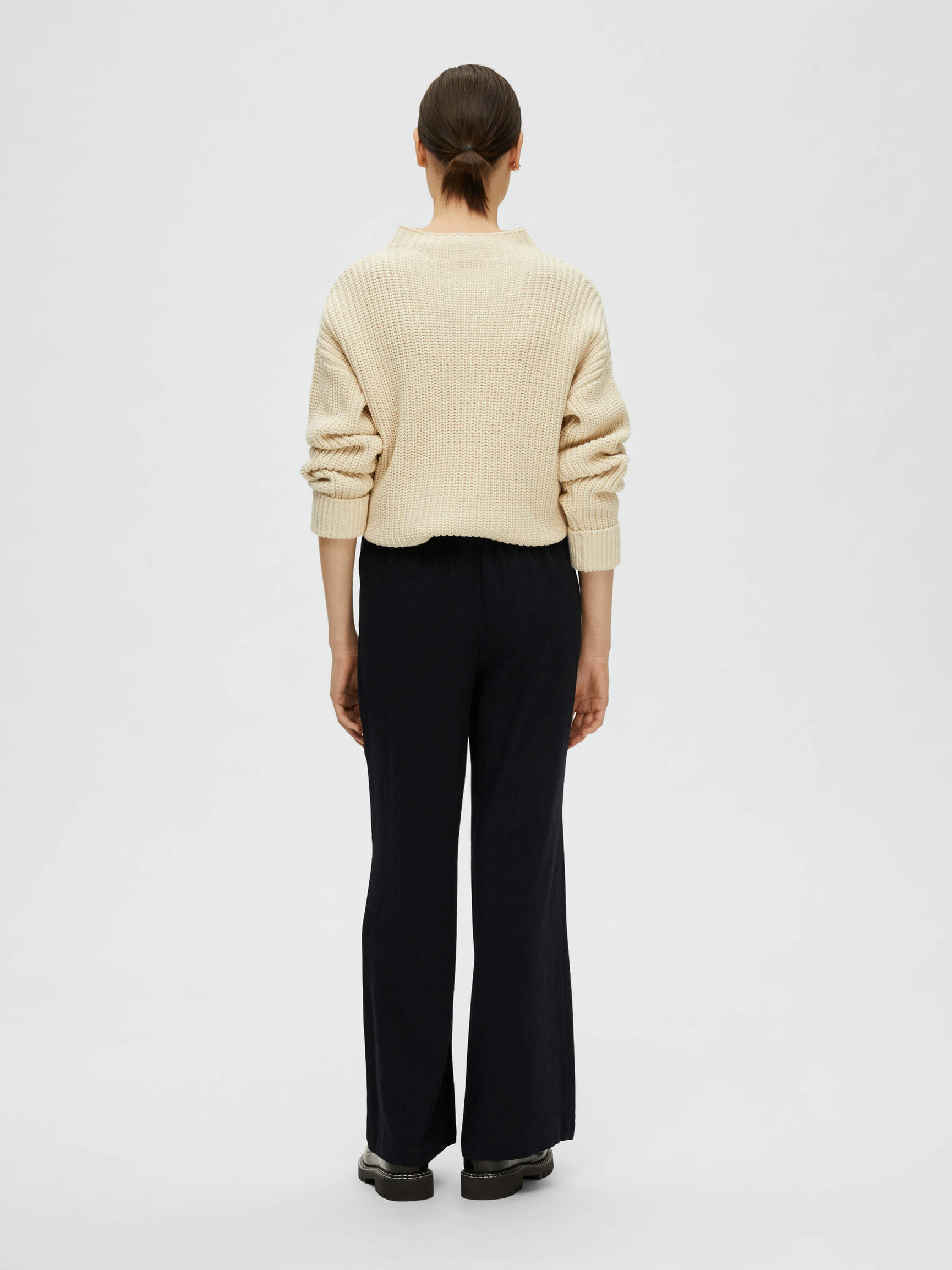 VISCOSE BLEND TROUSERS