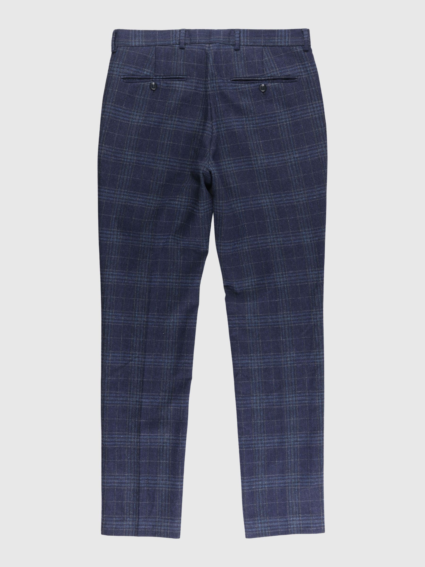 SLIM FIT CHECKED - SUIT TROUSERS