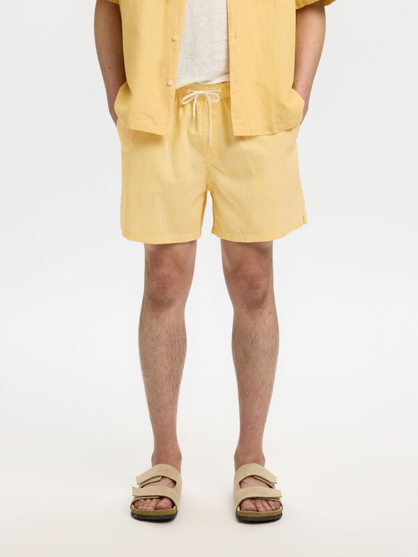 Seersucker Swim Shorts