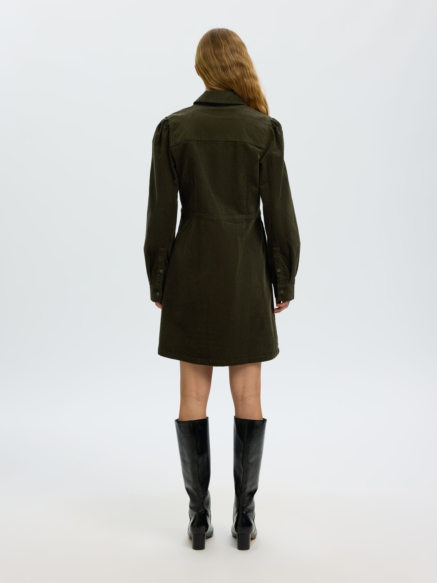 COTTON CORDUROY MINI DRESS