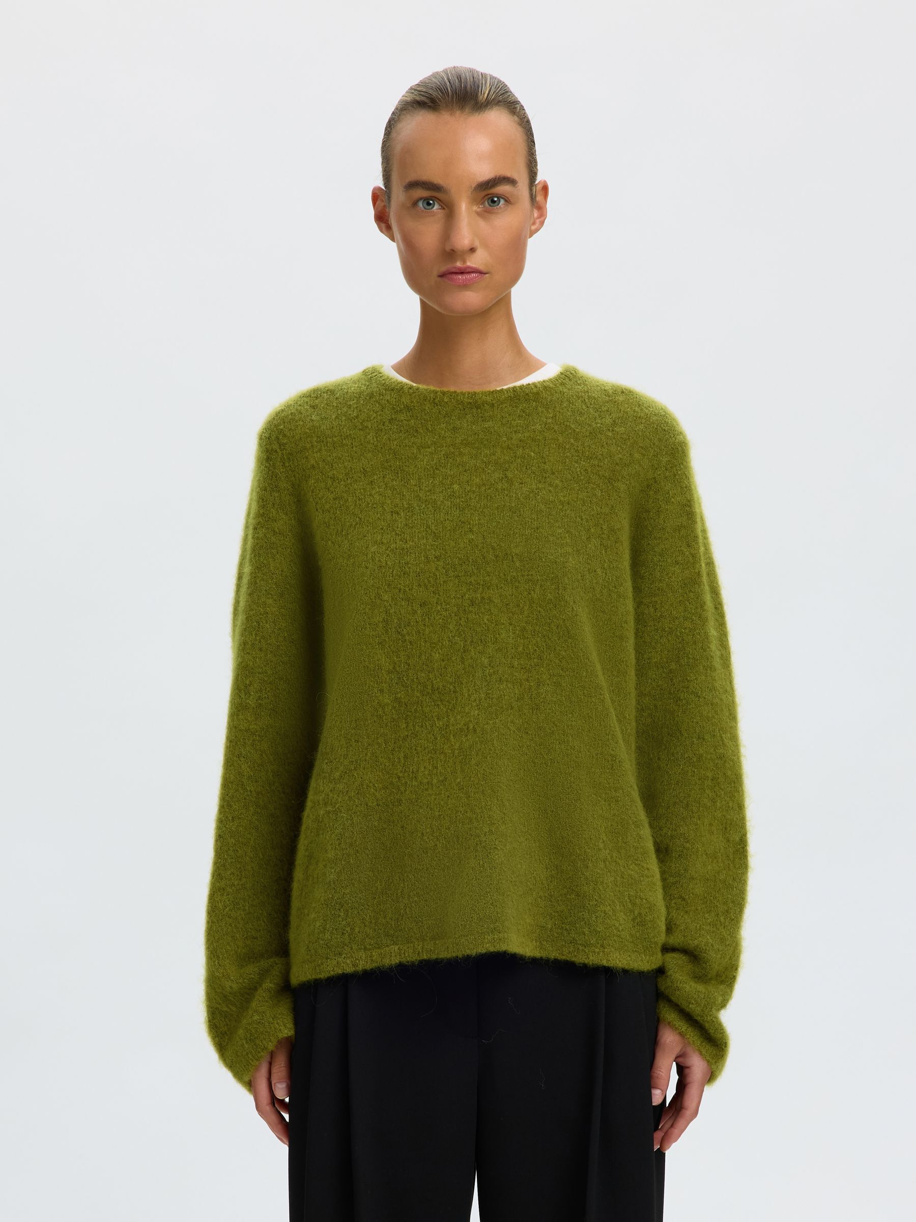 WOOL BLEND KNITTED JUMPER