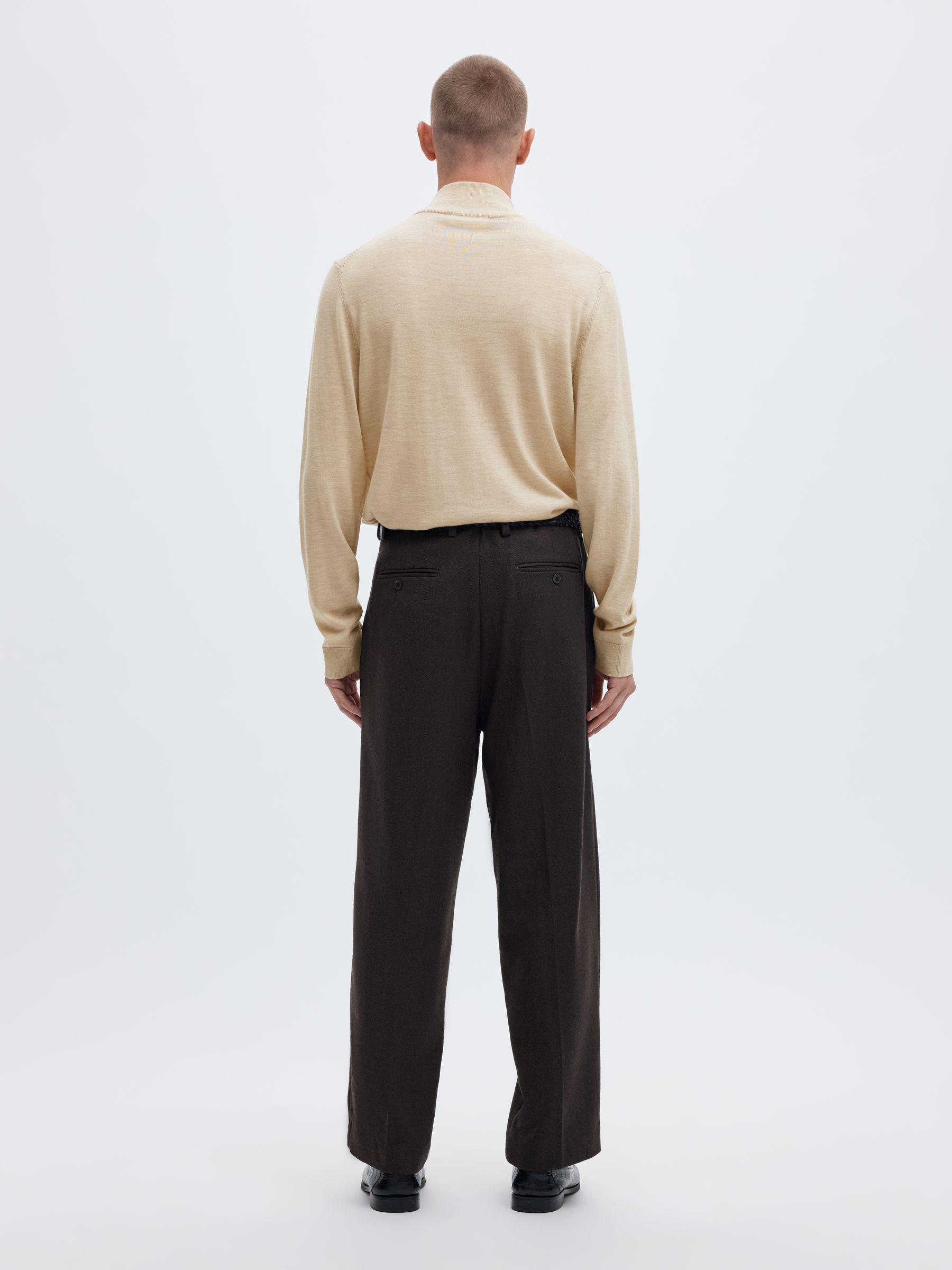 100% MERINO WOOL HALF-ZIP JUMPER