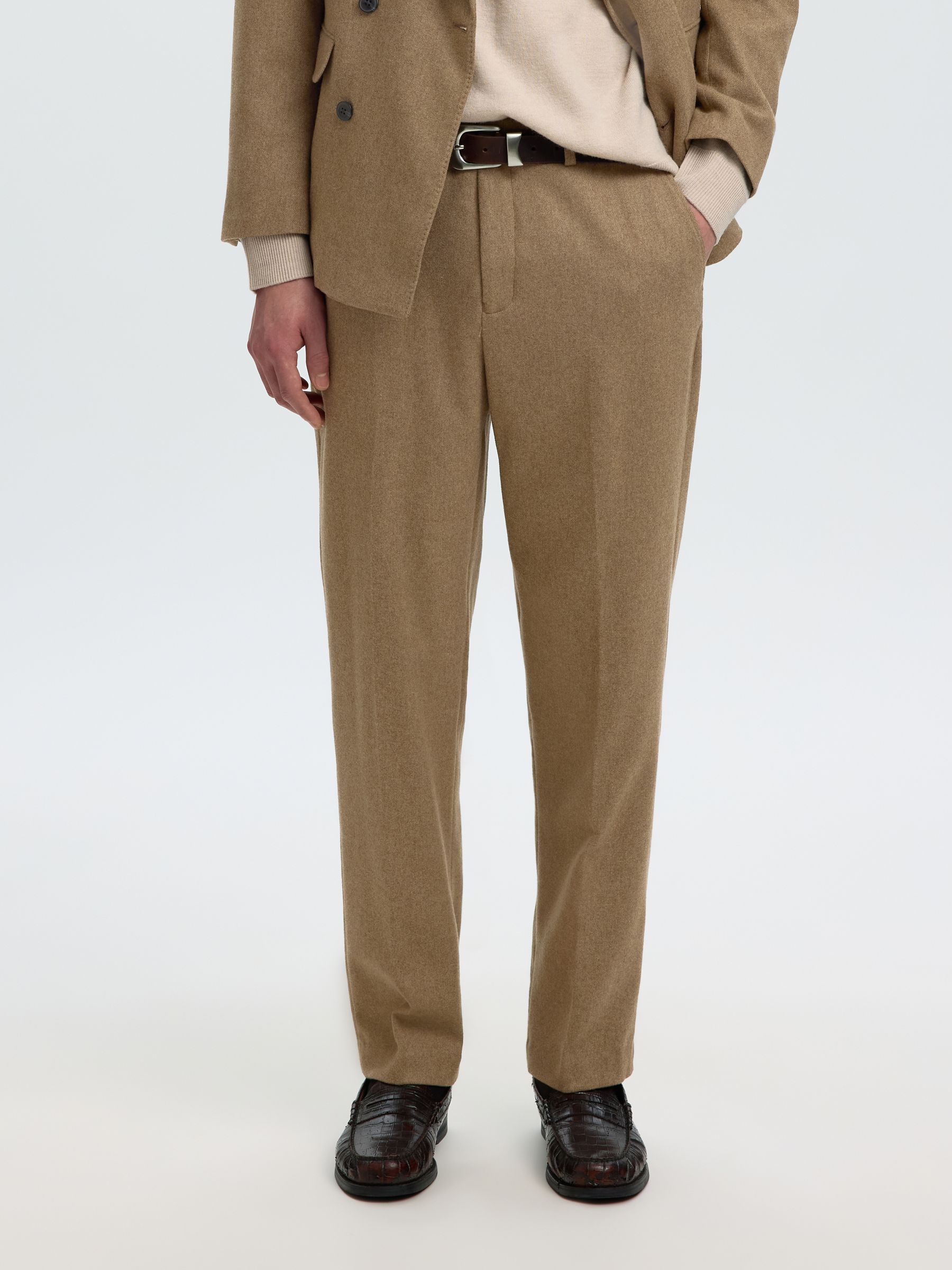 WOOL BLEND SUIT TROUSERS