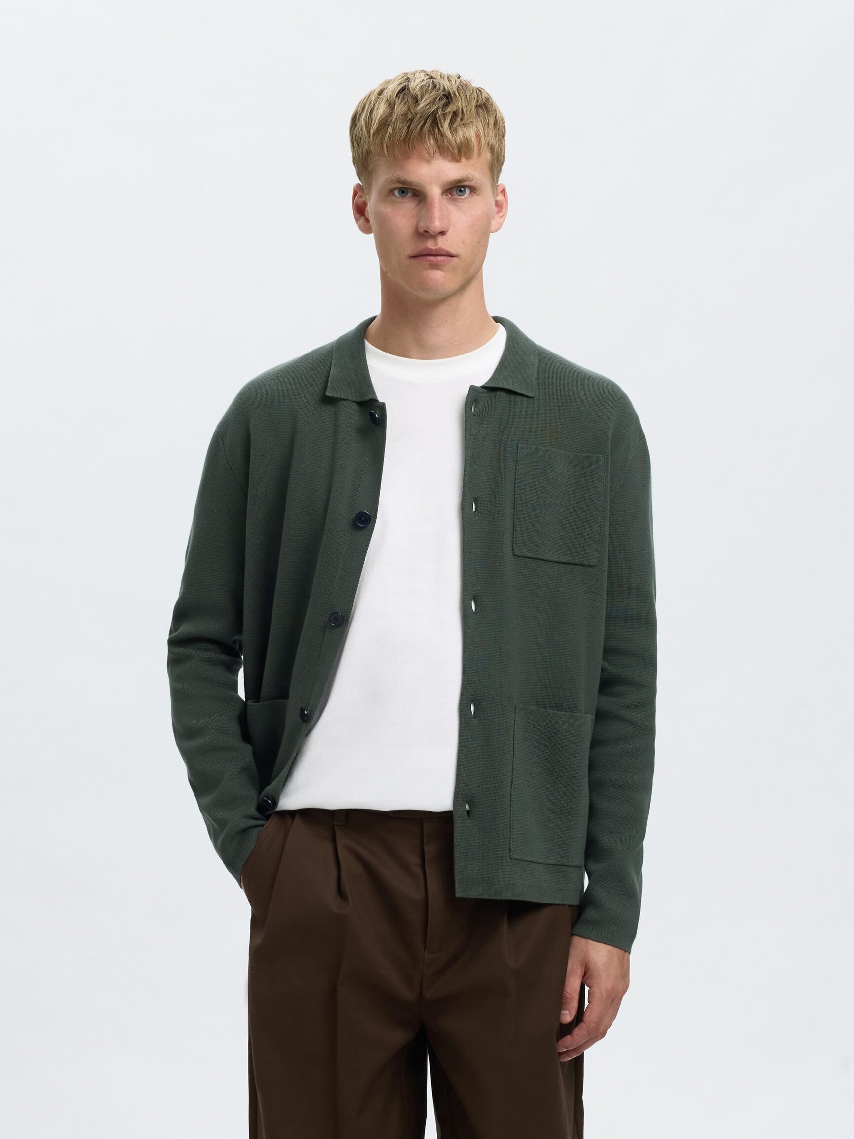 RELAXED FIT KNITTED CARDIGAN