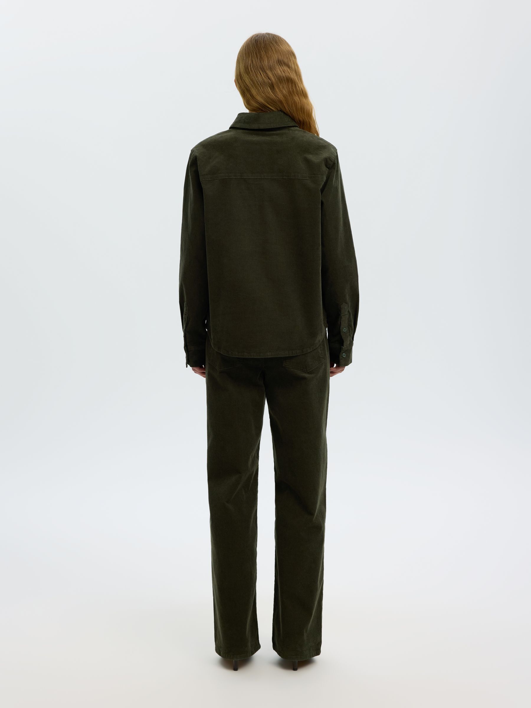 WIDE FIT CORDUROY TROUSERS