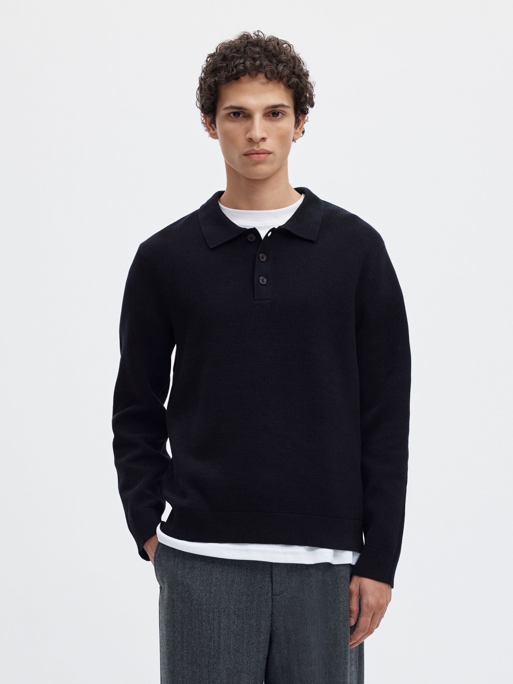 STRUCTURED COTTON POLO SHIRT