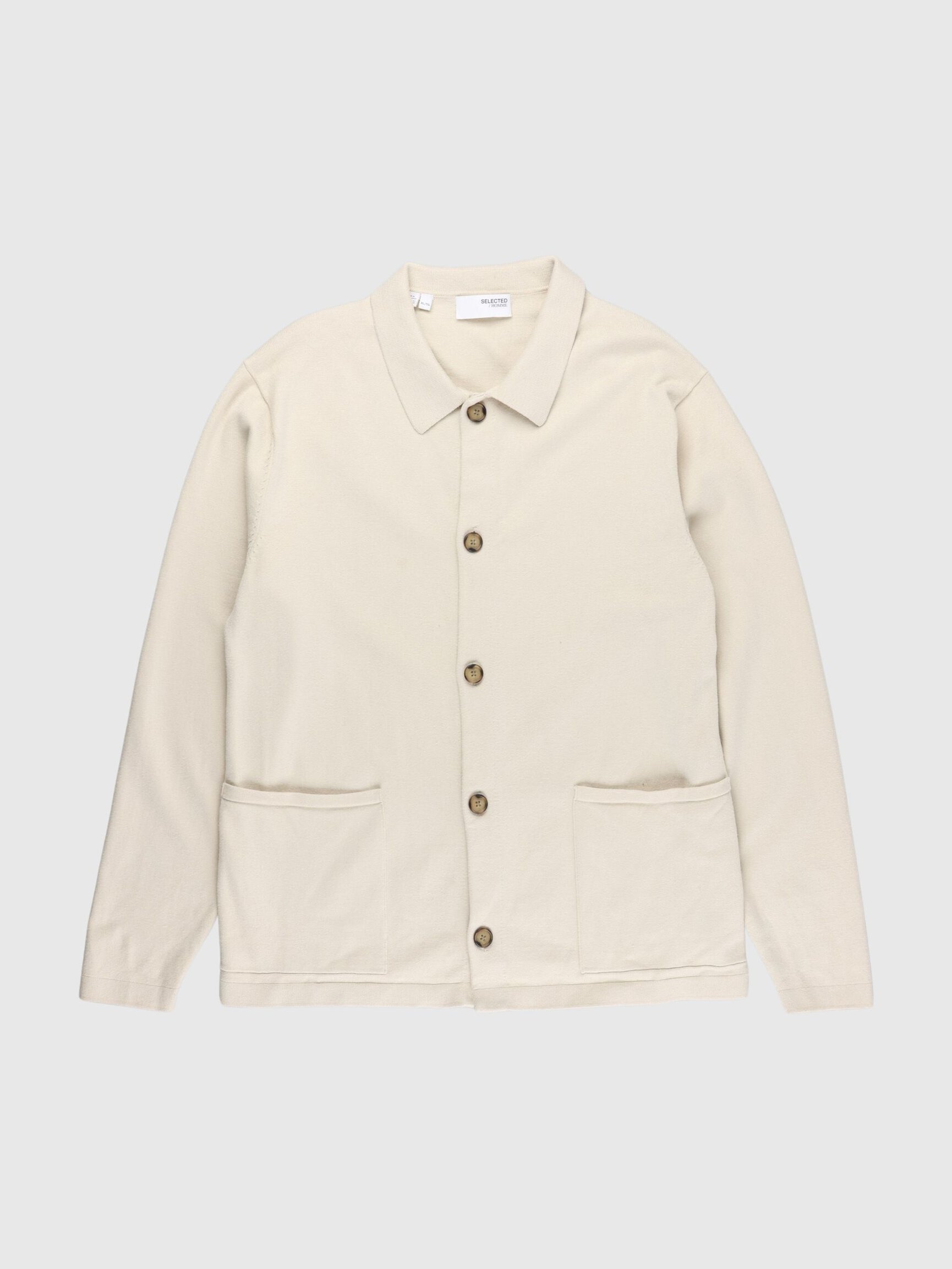 KNITTED POLO CARDIGAN