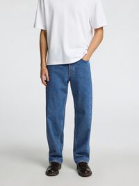 220 LOOSE FIT JEANS, Medium Blue Denim, highres