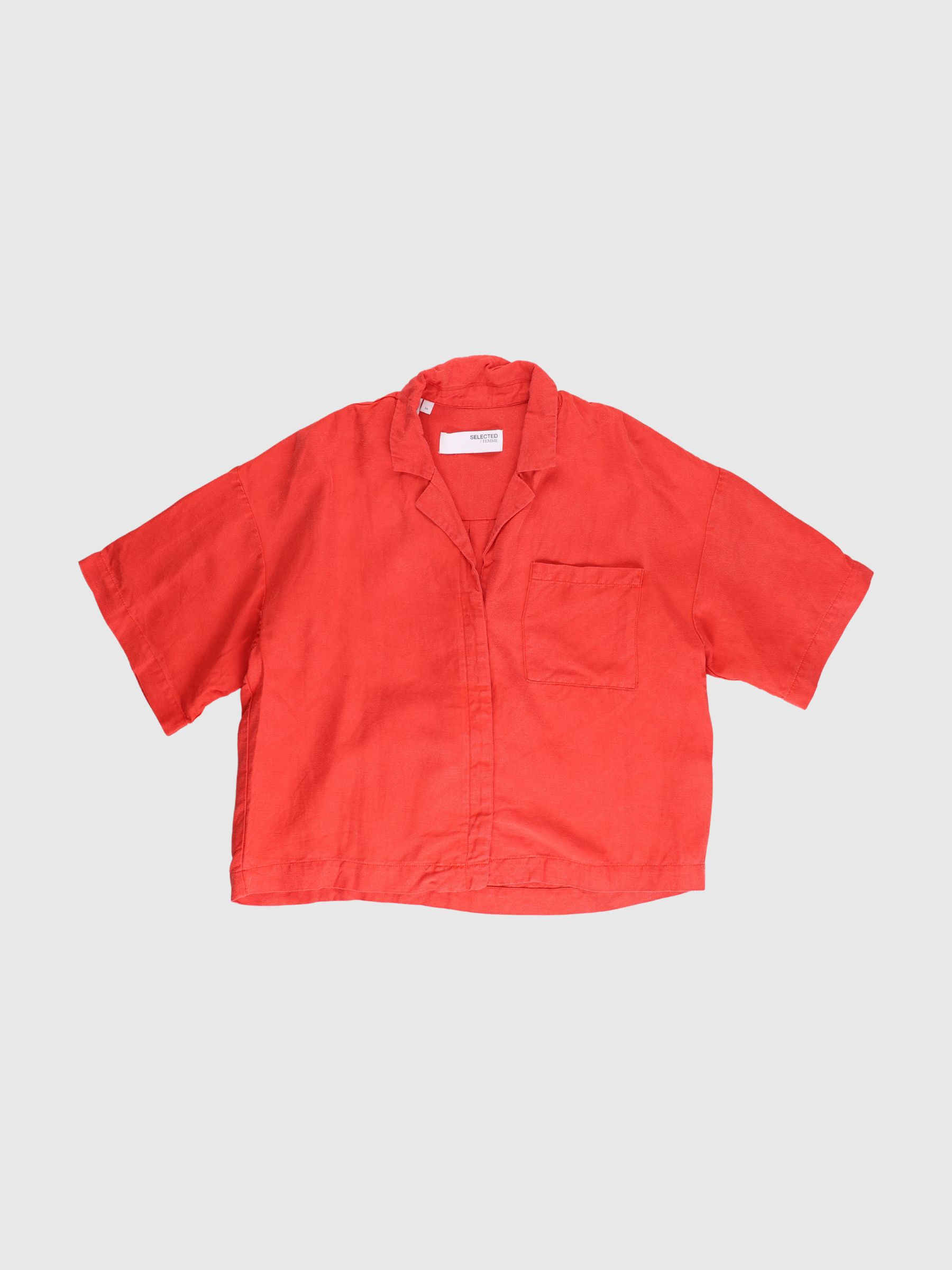 LINEN BLEND SHORT SLEEVED SHIRT