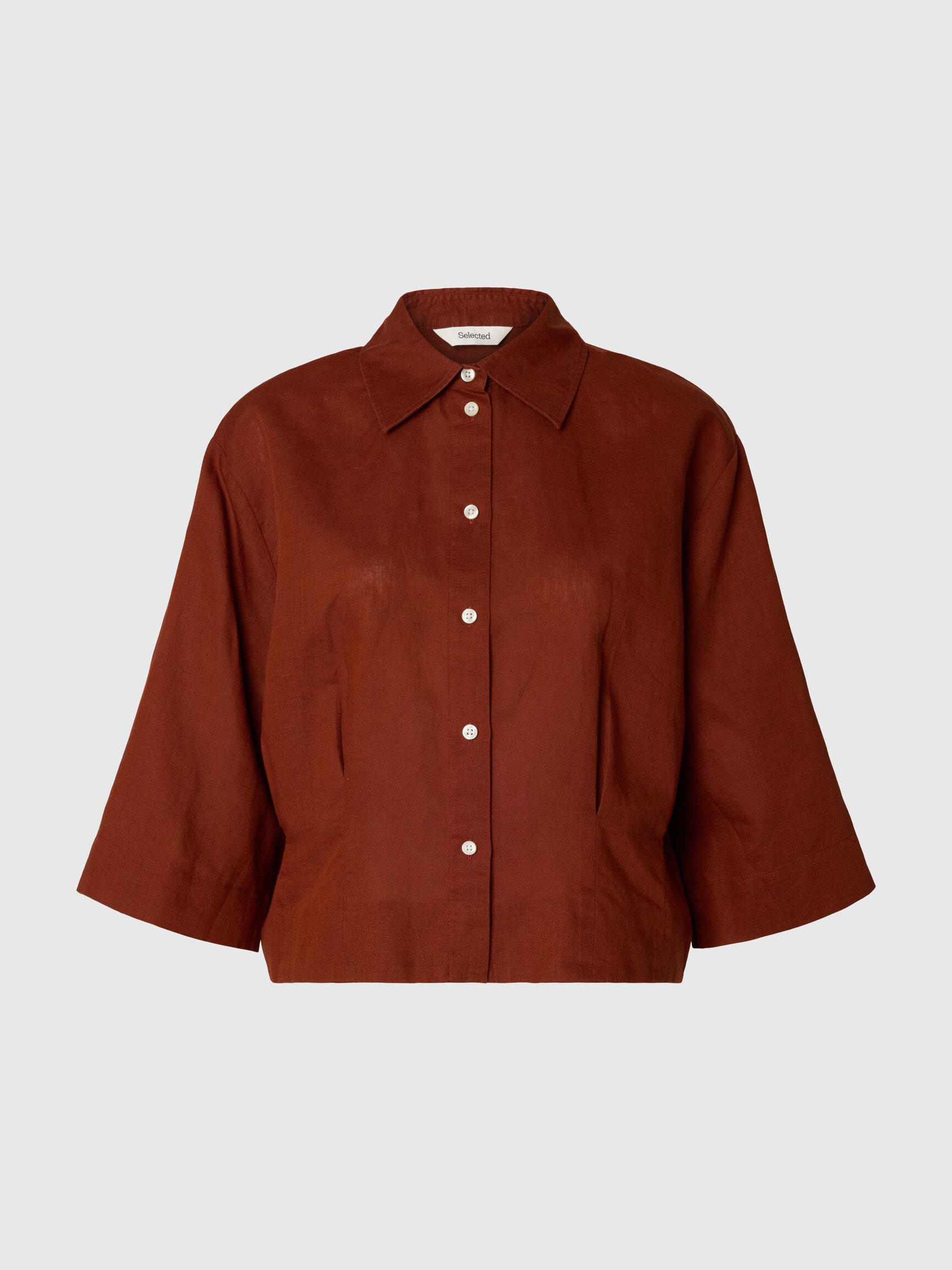 LINEN BLEND SHORT SLEEVED SHIRT
