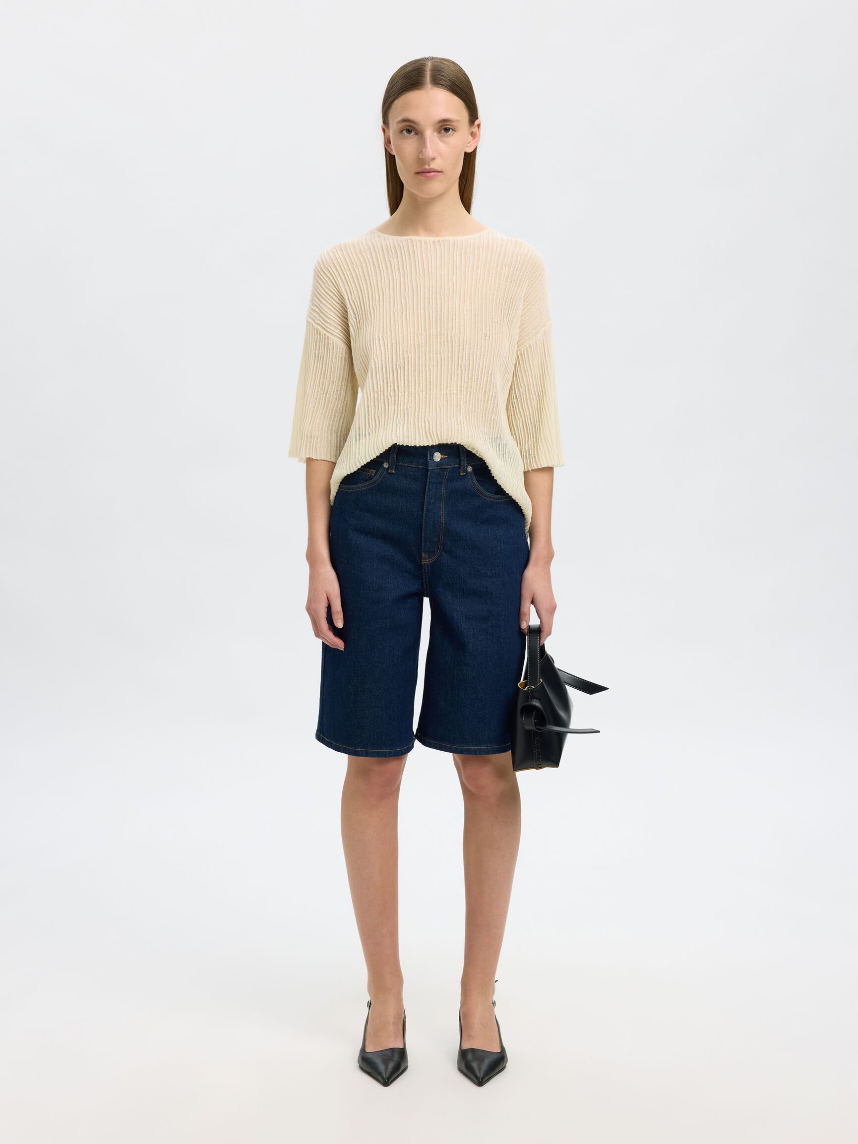 COTTON BLEND KNITTED TOP