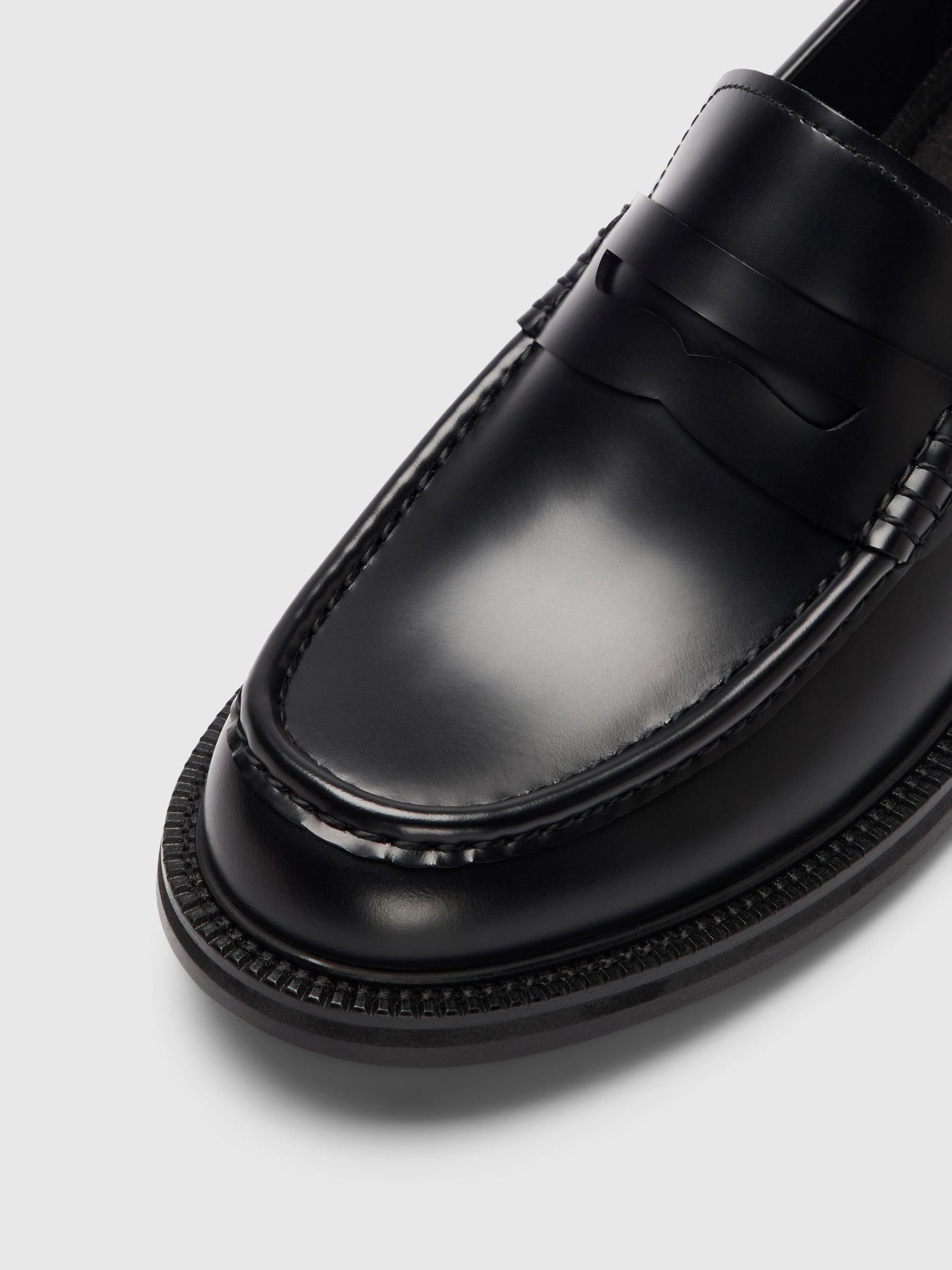 LEATHER  PENNY LOAFERS