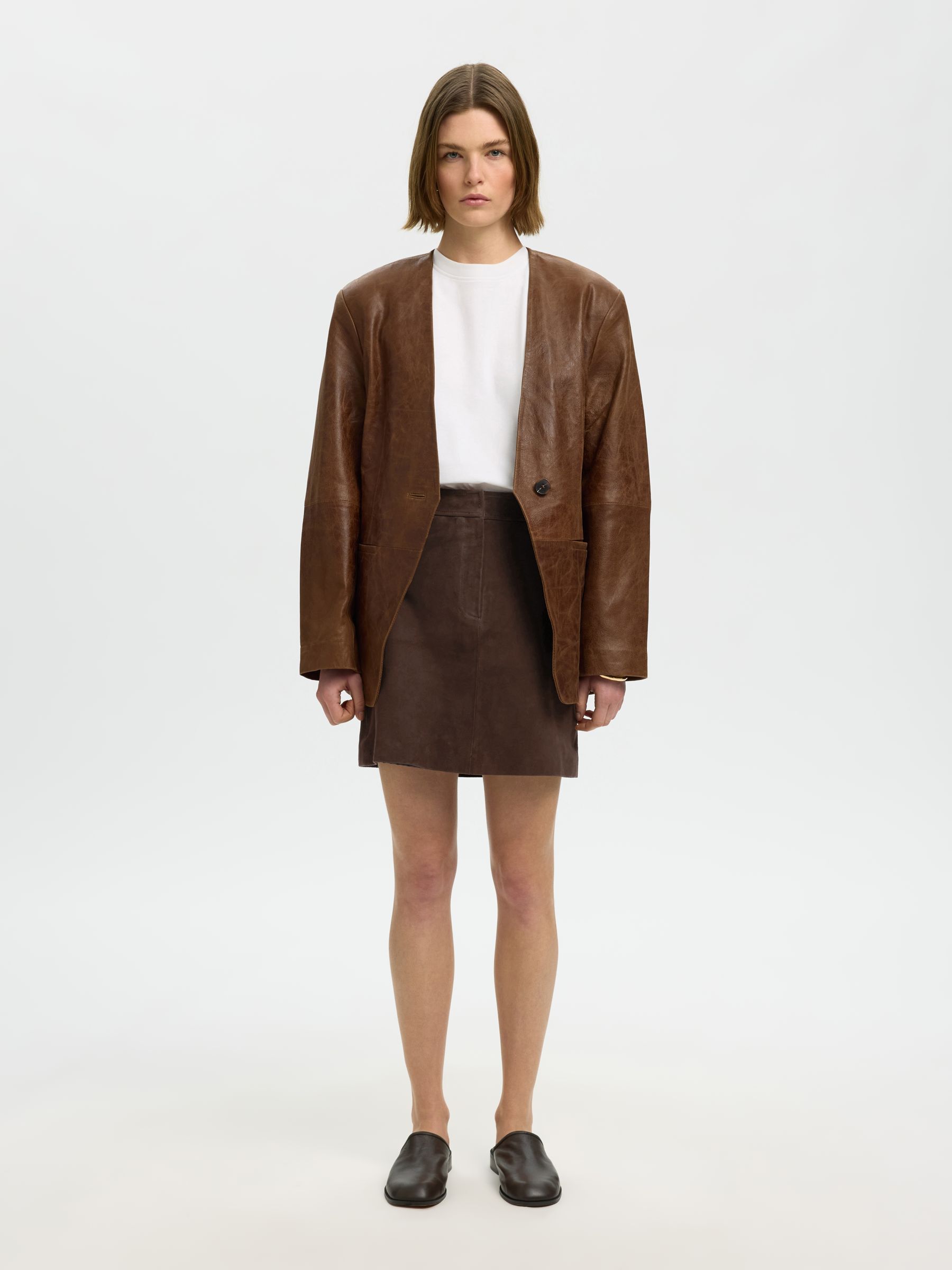 SUEDE MINI SKIRT