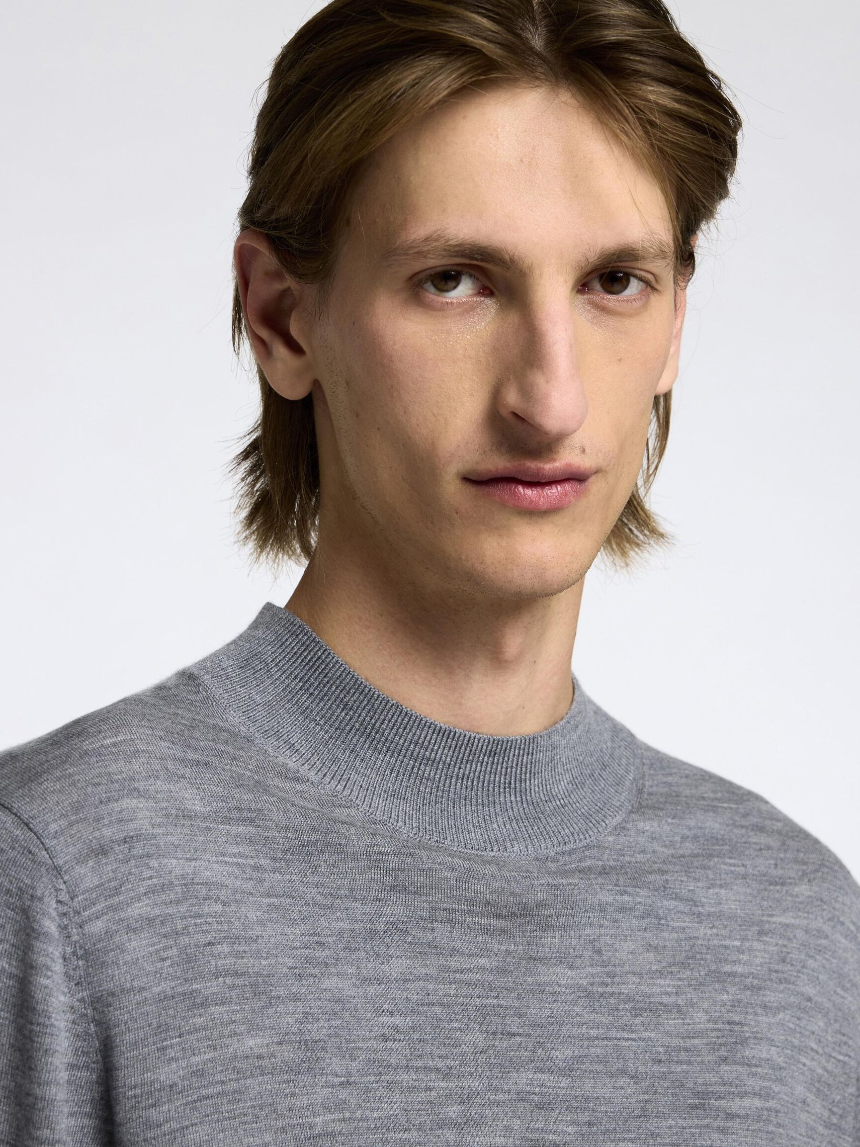 100% MERINO WOOL MOCK-NECK JUMPER