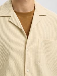 WAFFLED SHORT SLEEVED SHIRT, Fog, highres