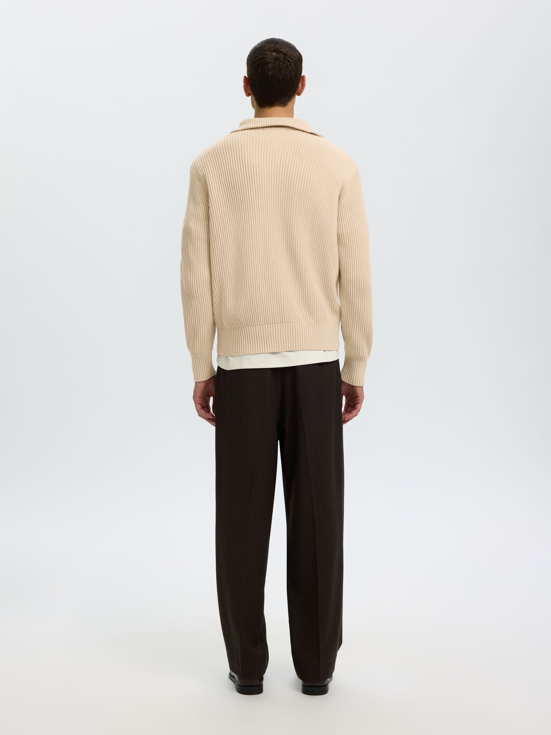 100% COTTON HALF-ZIP JUMPER