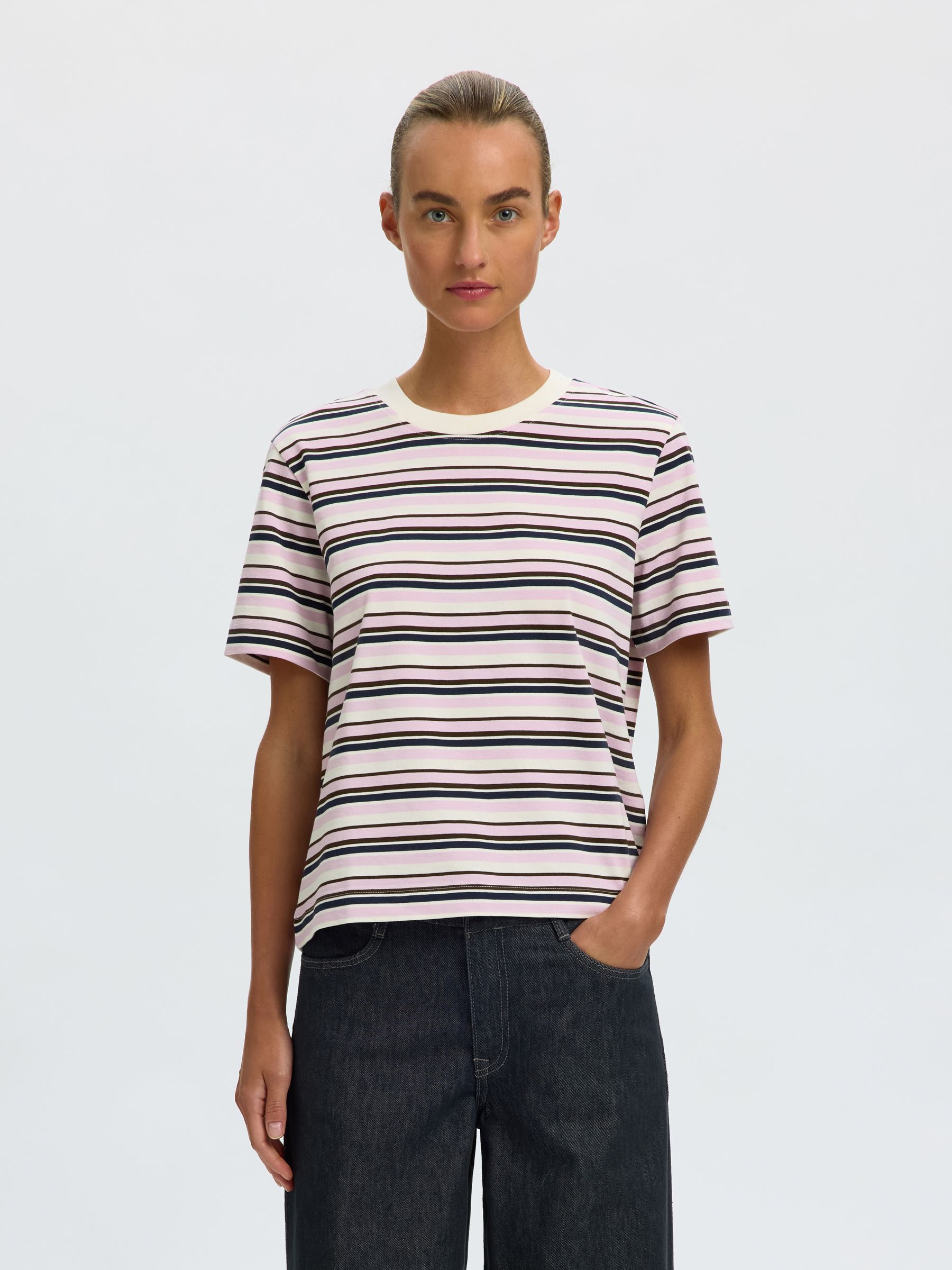 GESTREEPT BOXY T-SHIRT