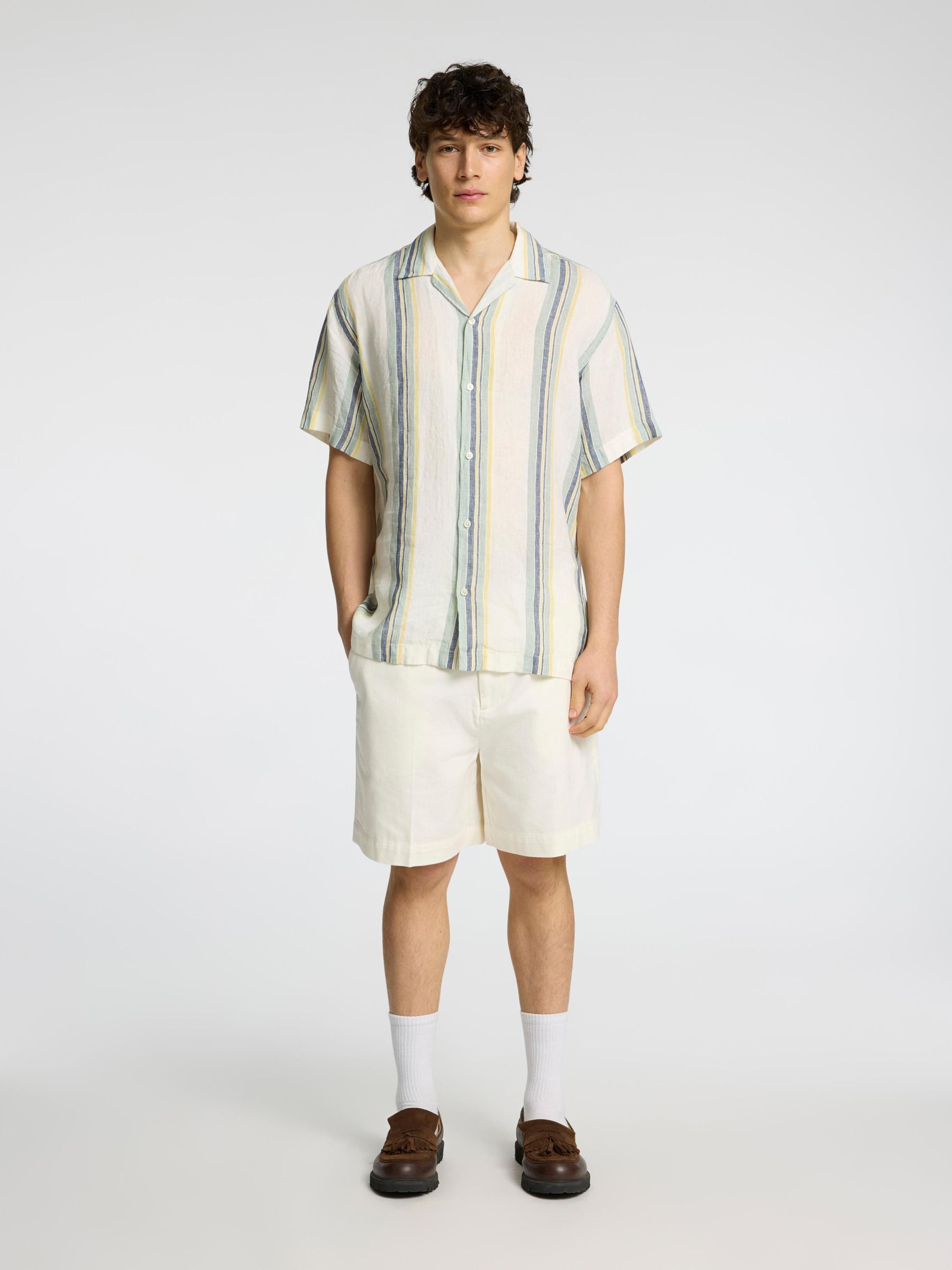 100% LINEN SHORT SLEEVED SHIRT