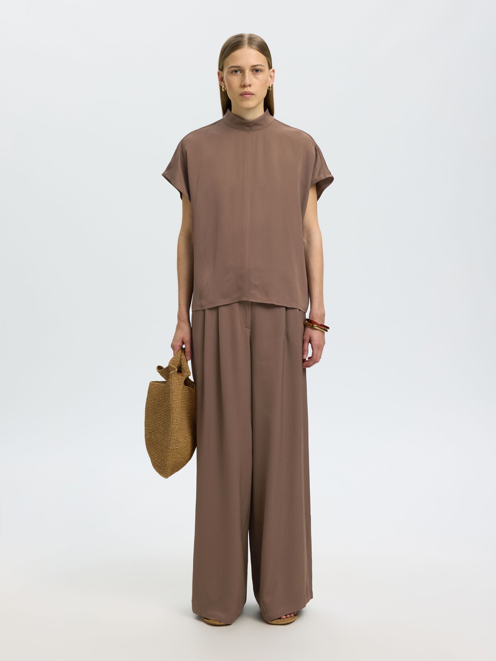 VISKOSE WIDE LEG HOSE