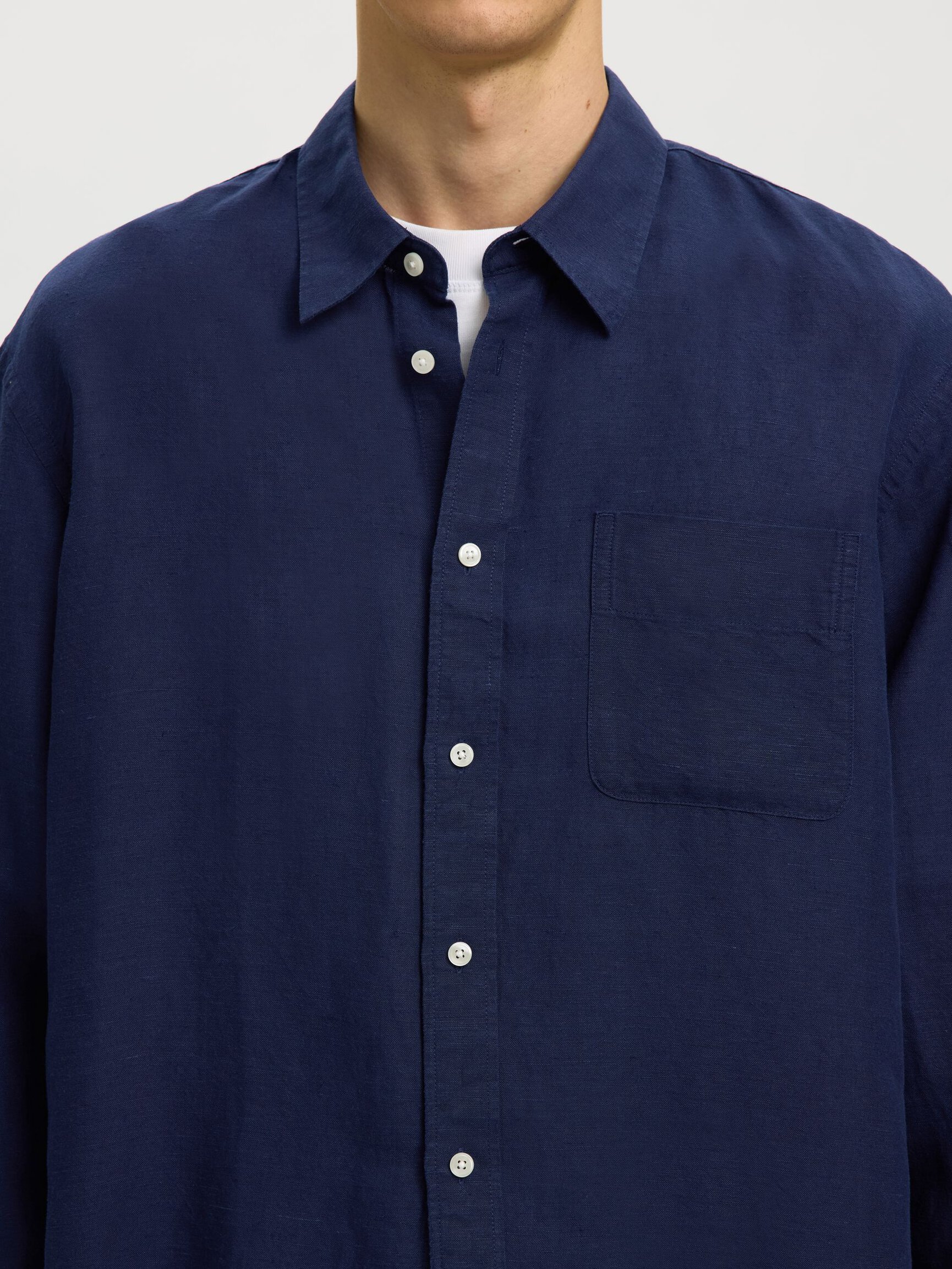 HEMP BLEND LONG SLEEVED SHIRT