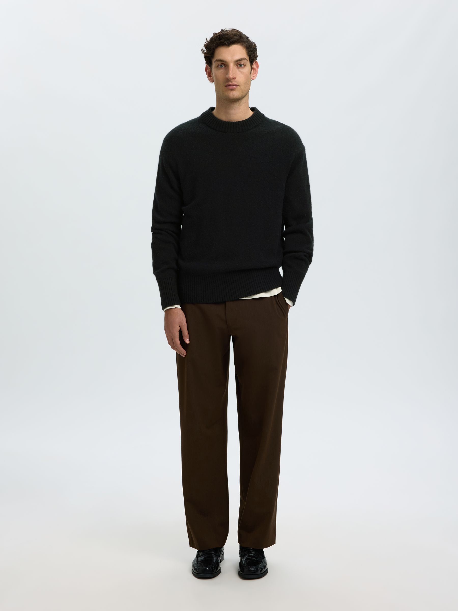 CACHEMIRE MÉLANGÉ PULL EN MAILLE