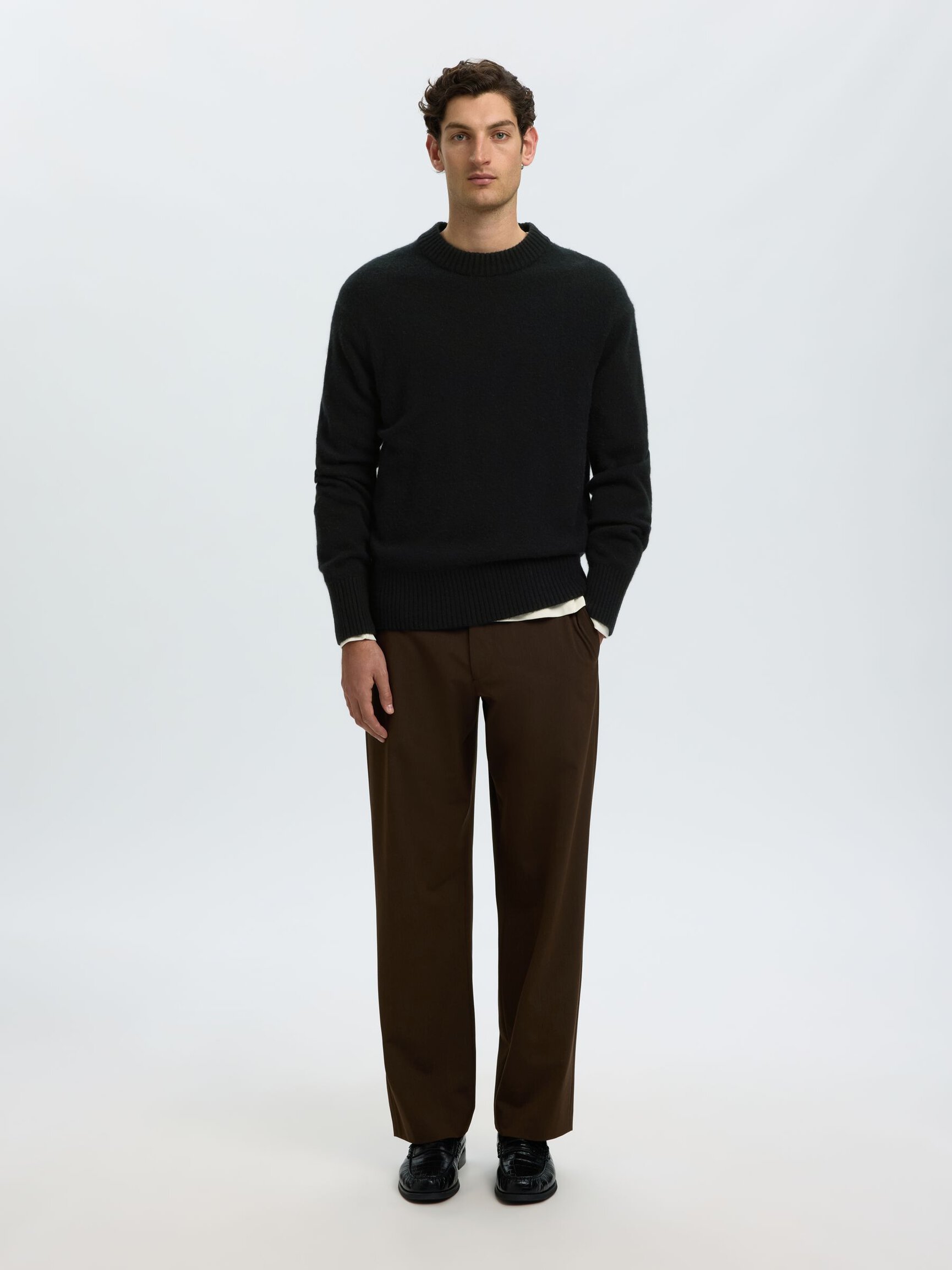 CACHEMIRE MÉLANGÉ PULL EN MAILLE
