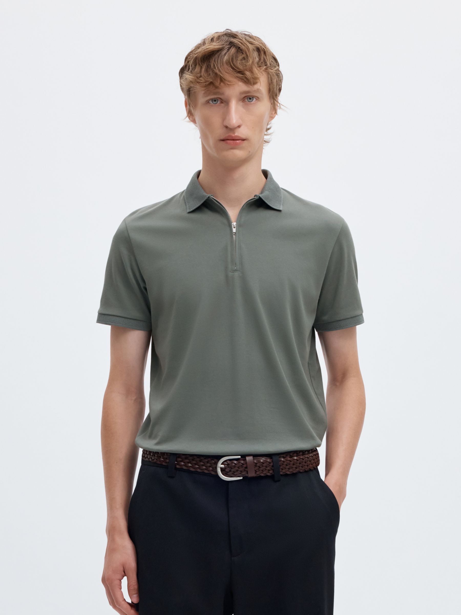 ZIPPER GEBREIDE POLO