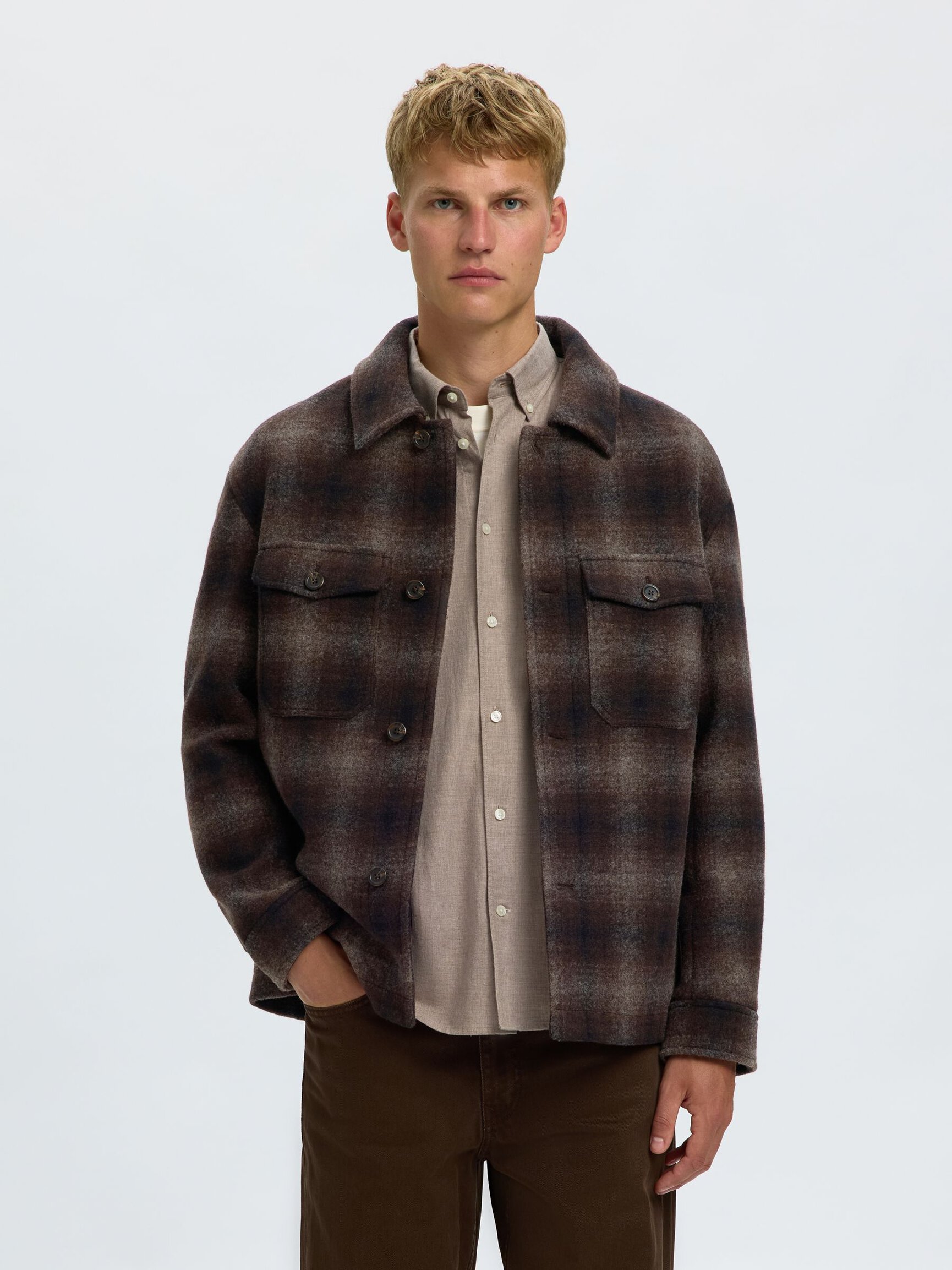 WOOL BLEND SHACKET