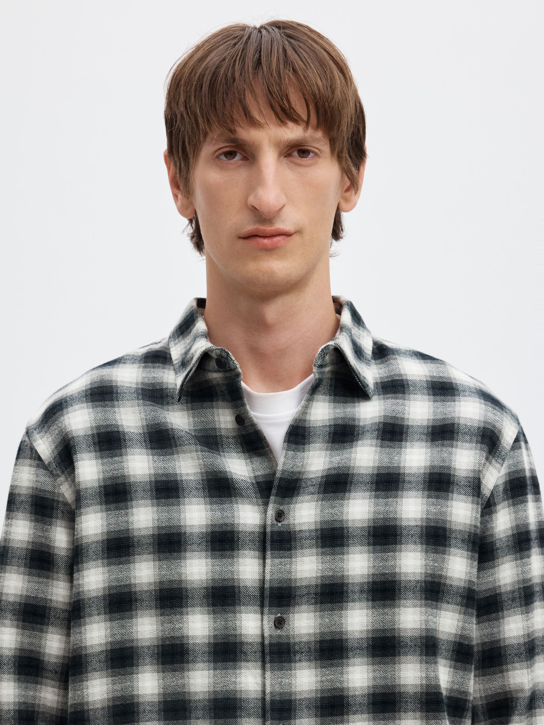 BRUSHED ORGANIC COTTON LONG SLEEVED SHIRT