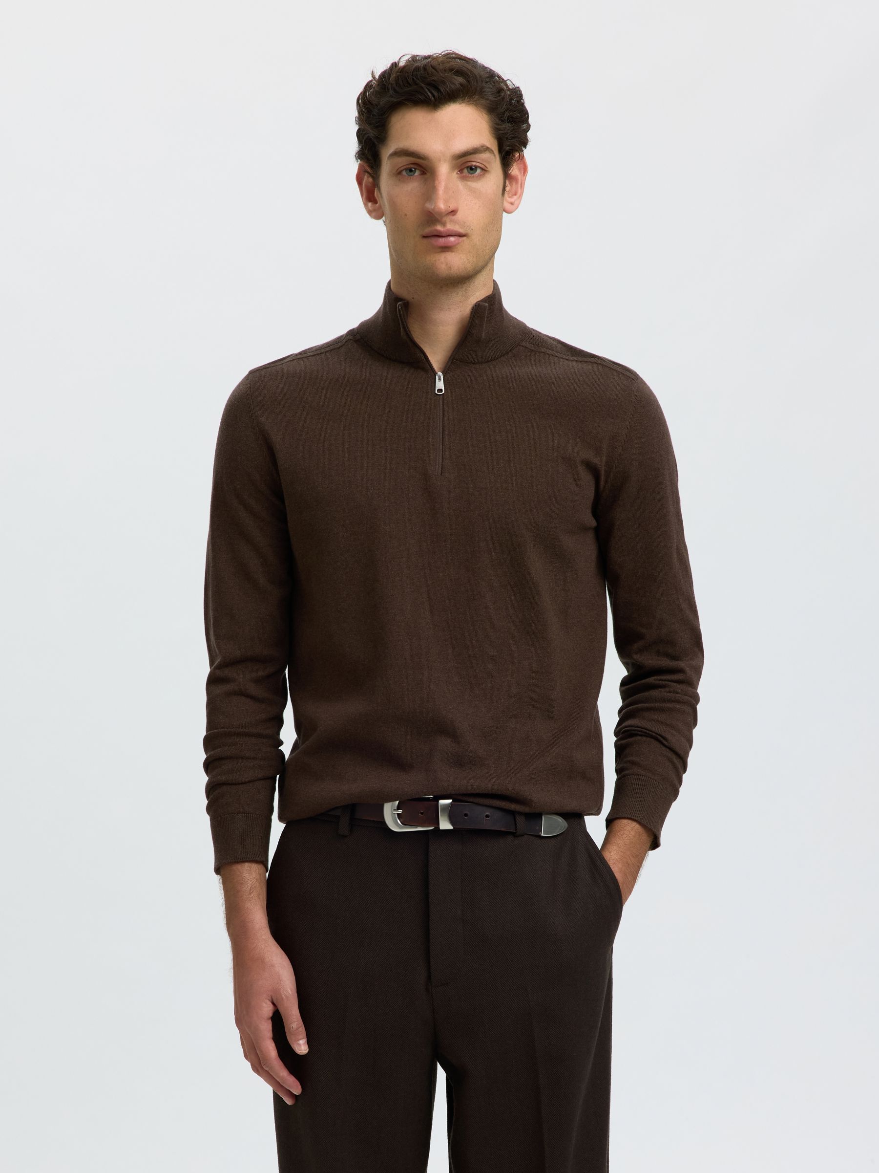 HALF-ZIP PULL EN MAILLE