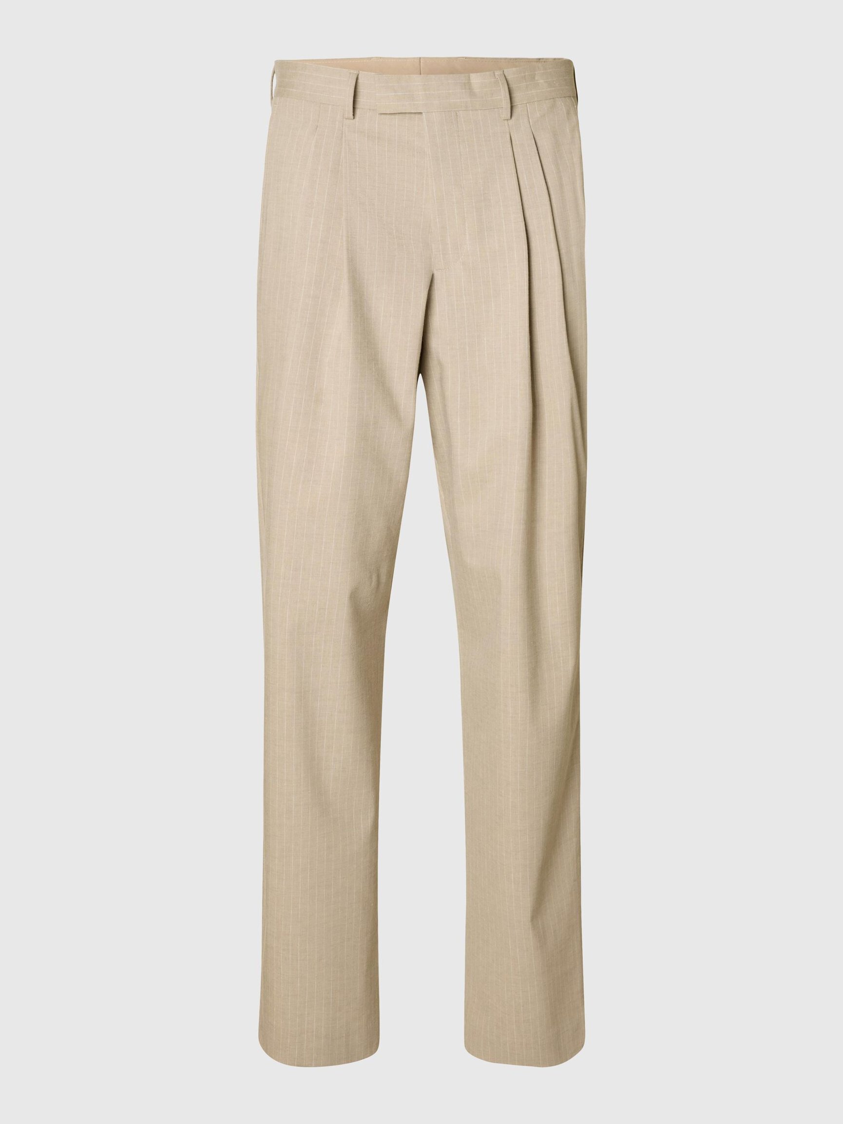RELAXED FIT PINSTRIPE SUIT TROUSERS