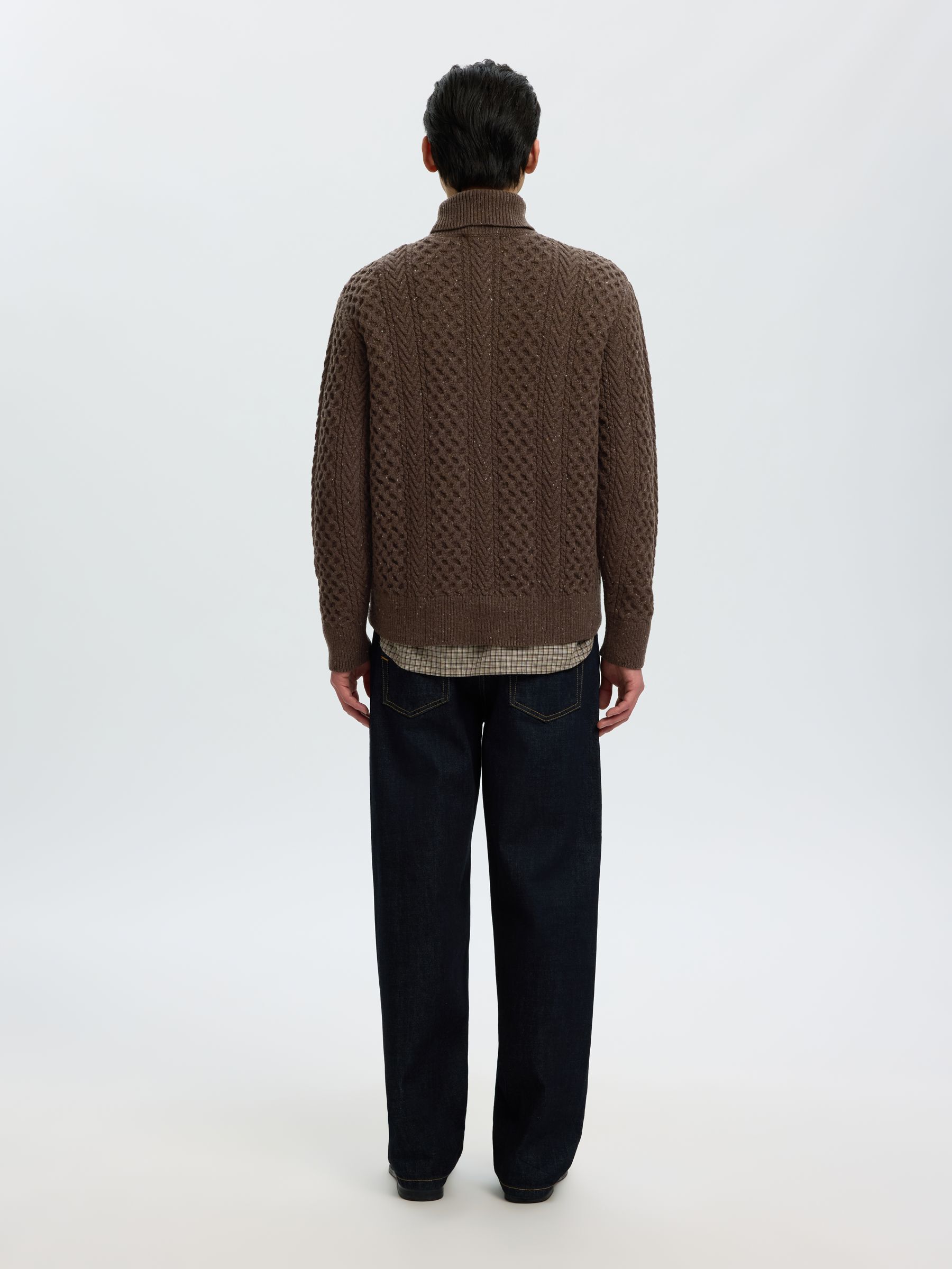 CABLE KNIT TURTLENECK
