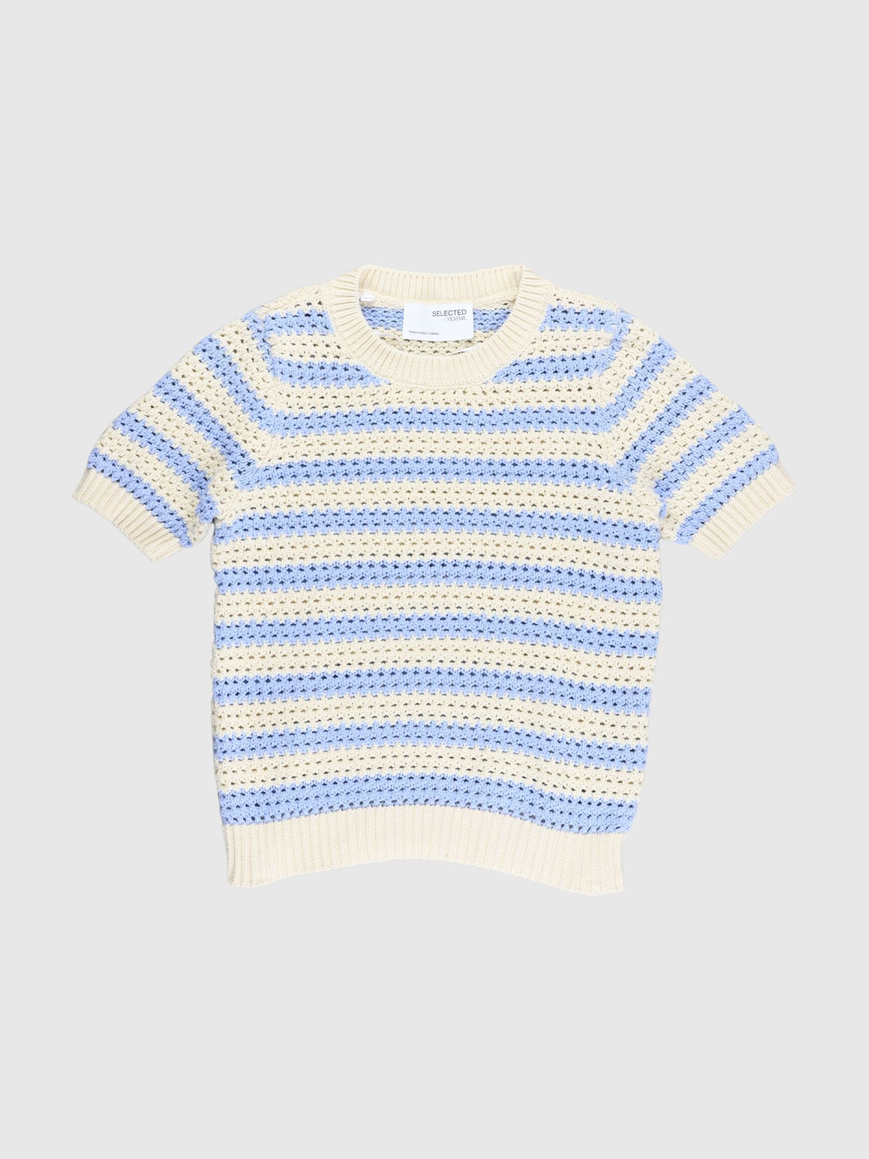 STRIPED CROCHET TOP
