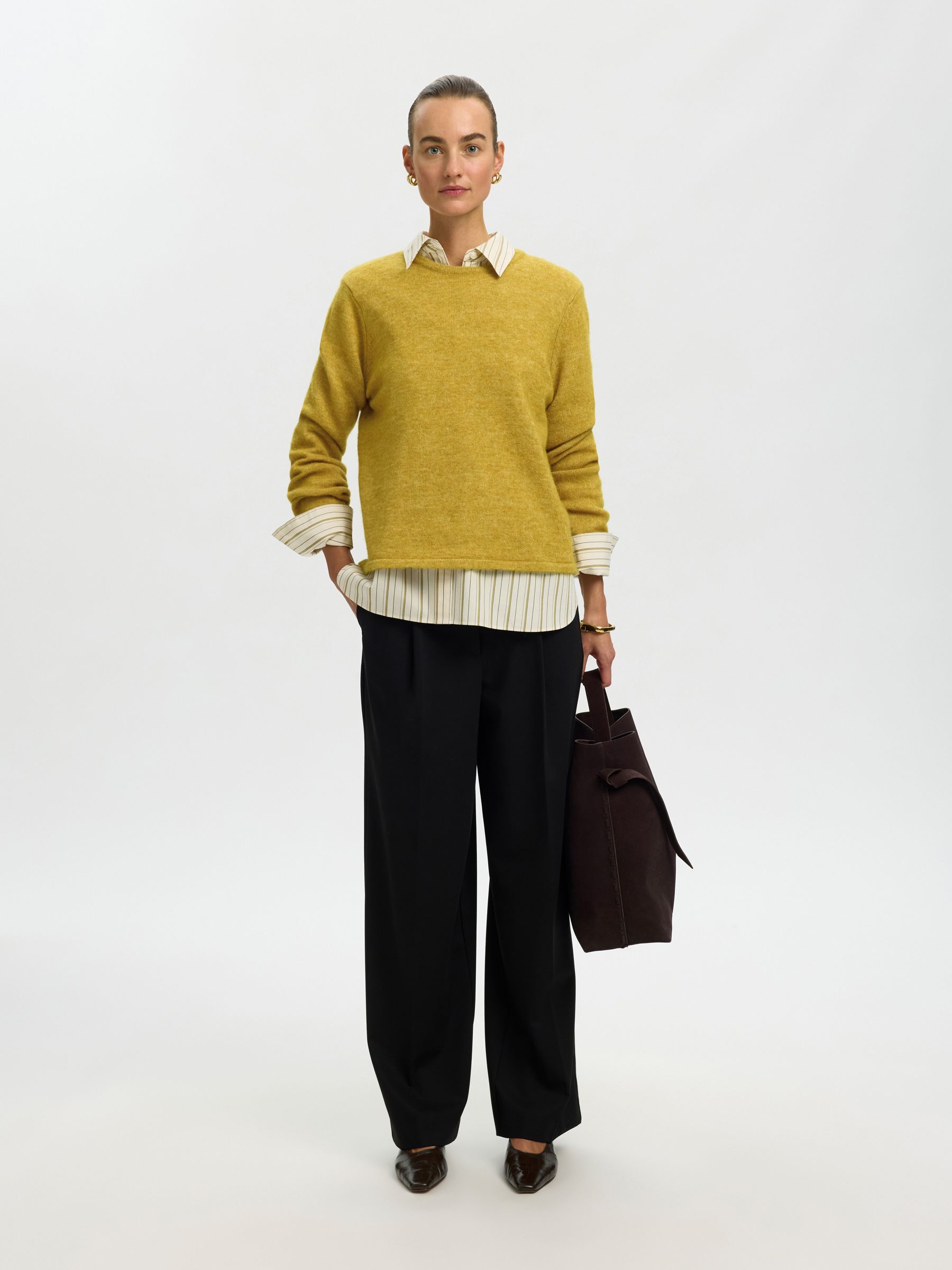 WOOL BLEND KNITTED PULLOVER