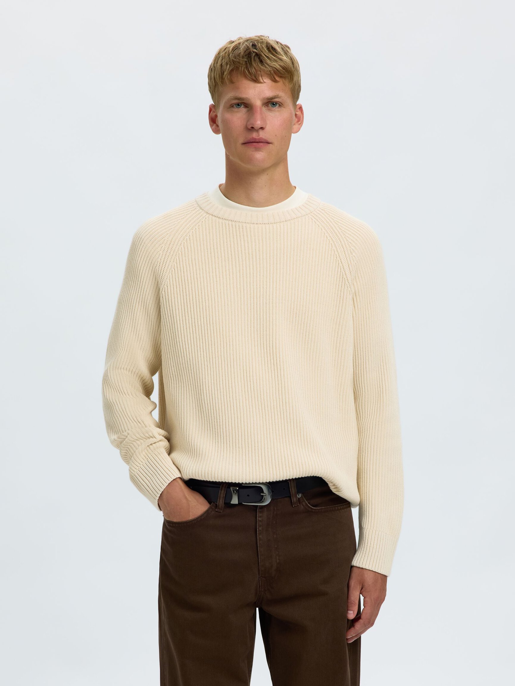 COTTON KNITTED PULLOVER