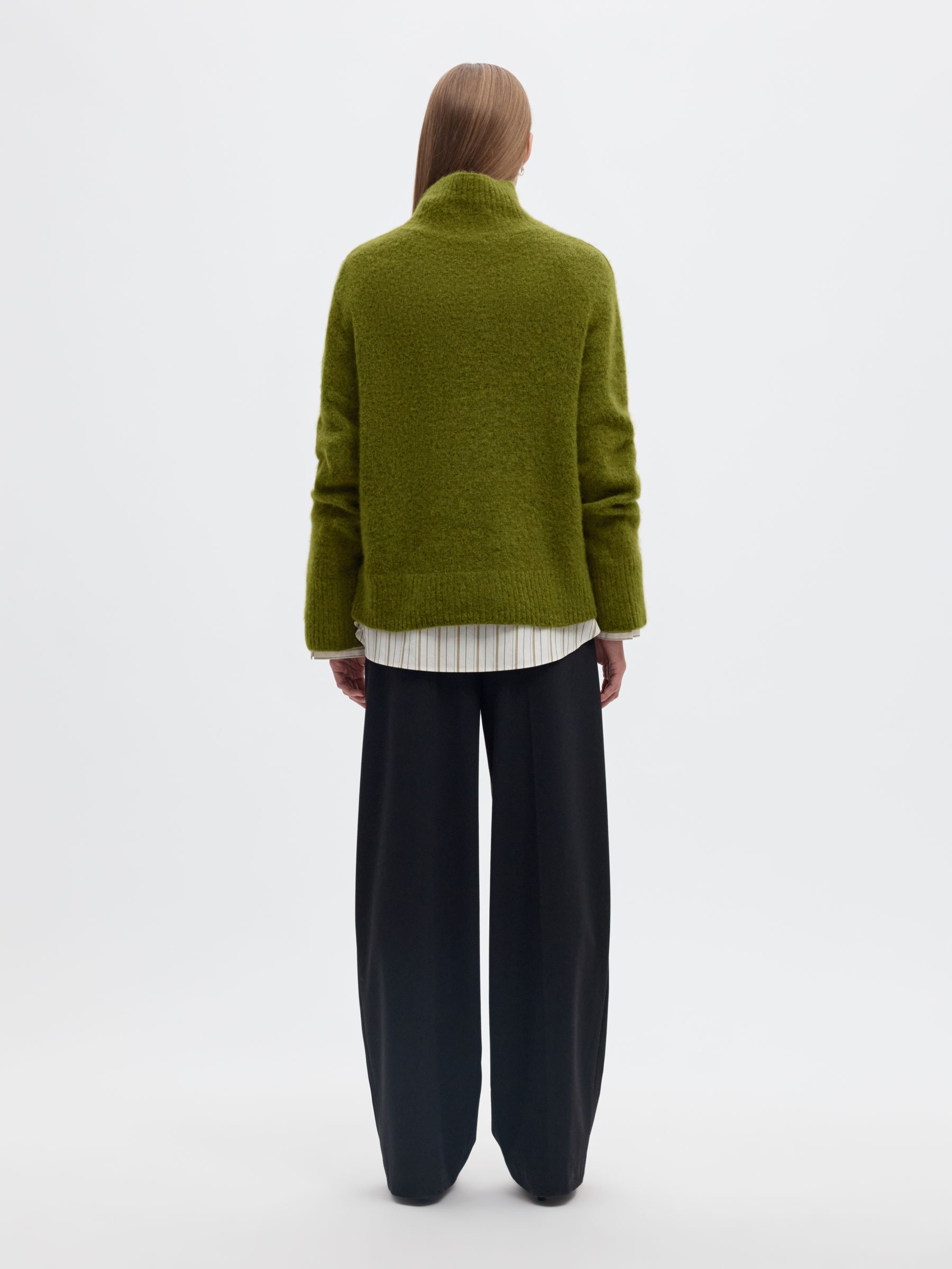 WOOL BLEND HIGH-NECK JUMPER