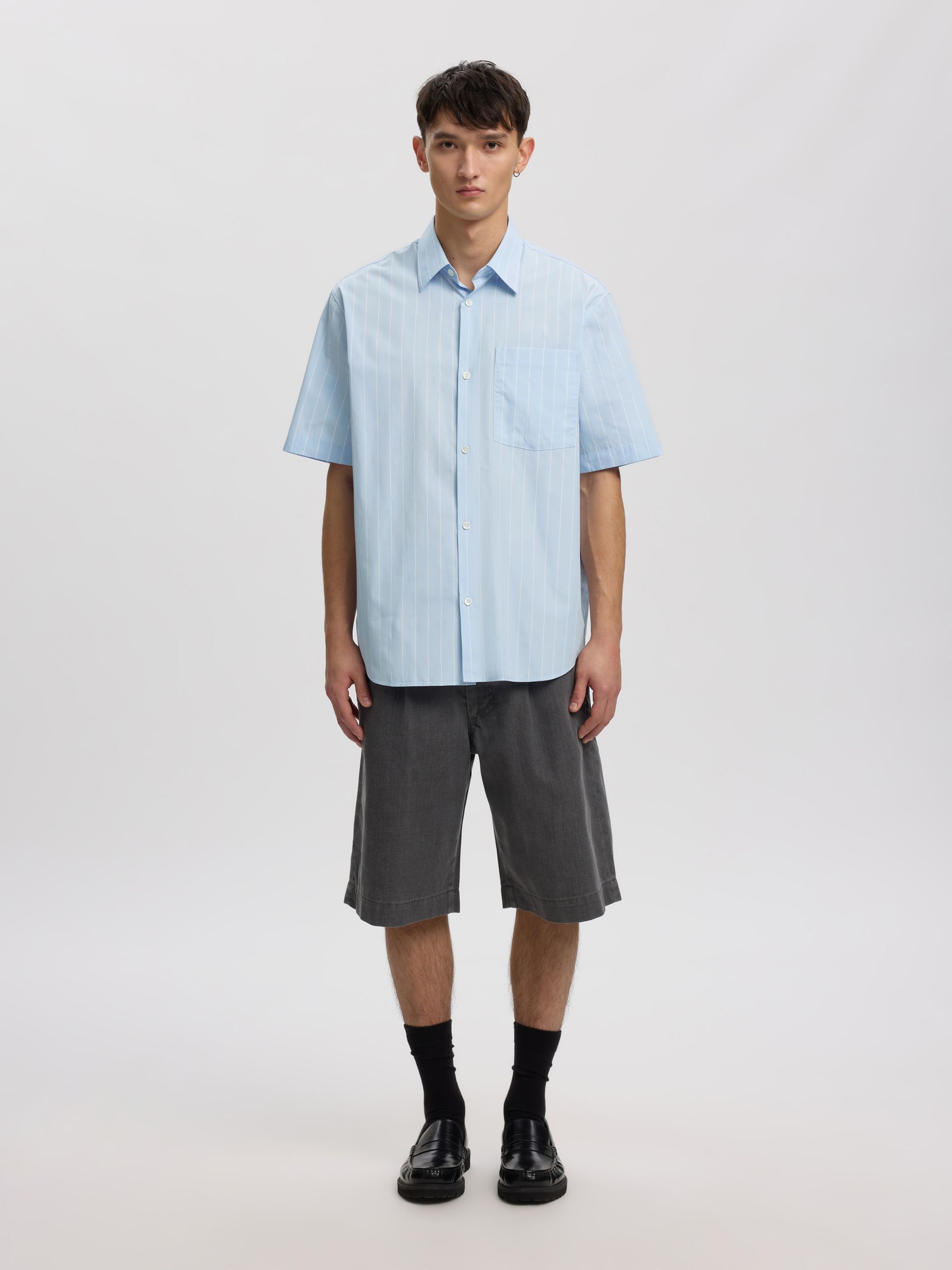 STRIPED SHORT SLEEVED SHIRT