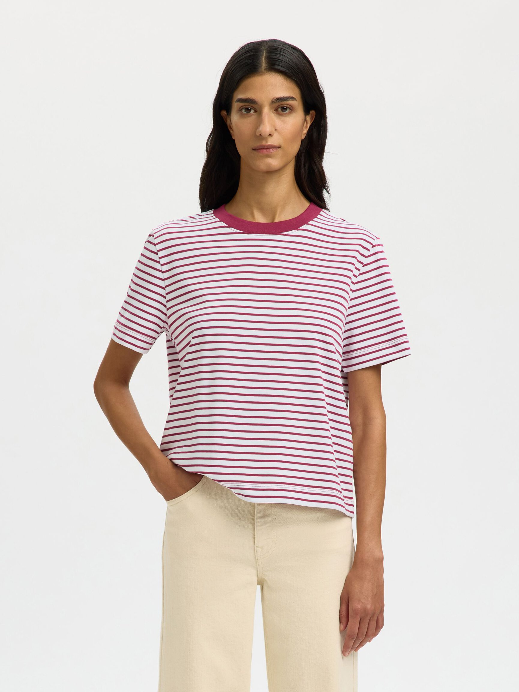STRIPED BOXY FIT T-SHIRT