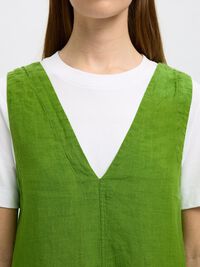 100% LINEN SLEEVELESS DRESS, Spindle Tree, highres