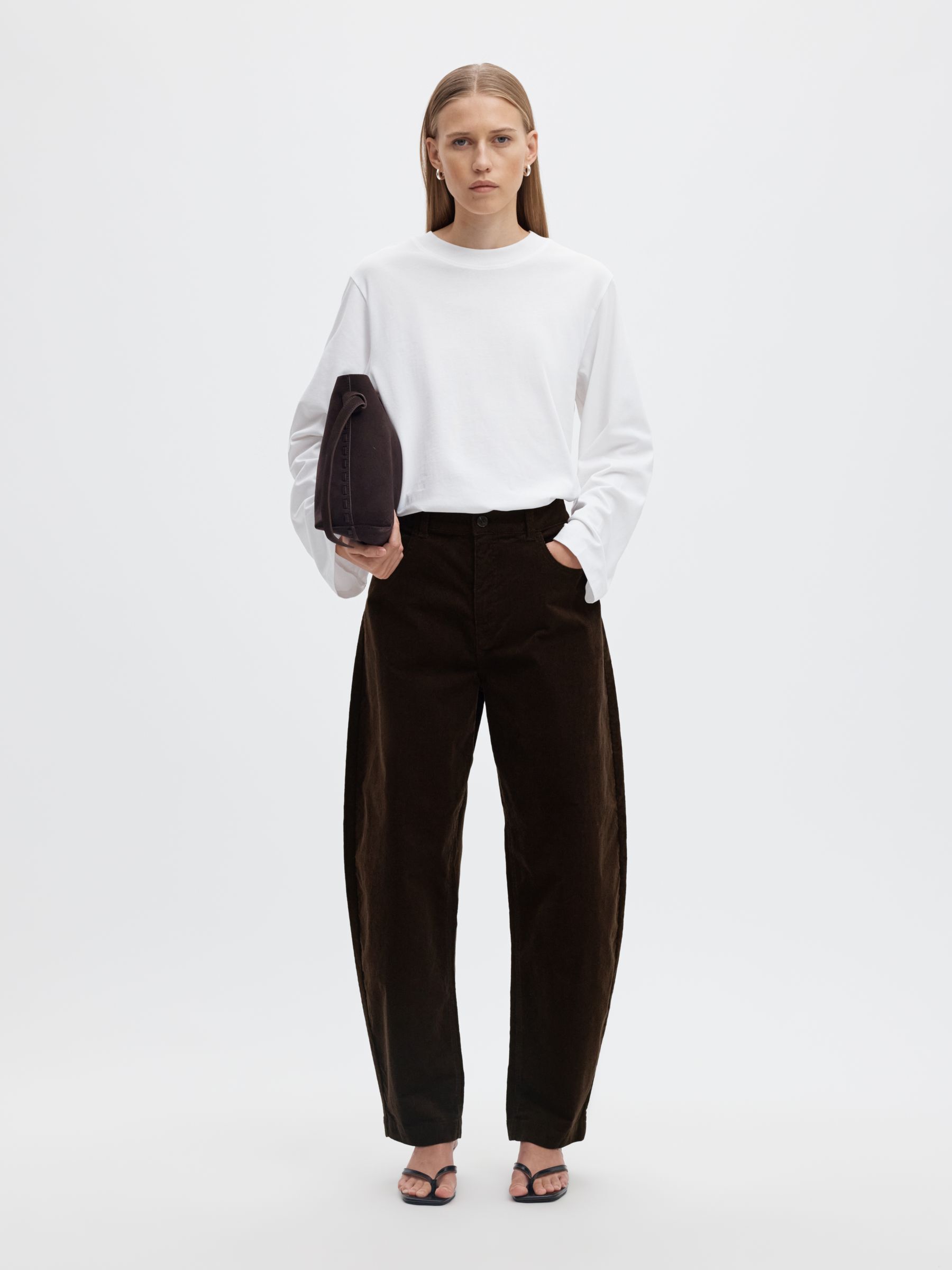 CORDUROY BARREL FIT BROEK