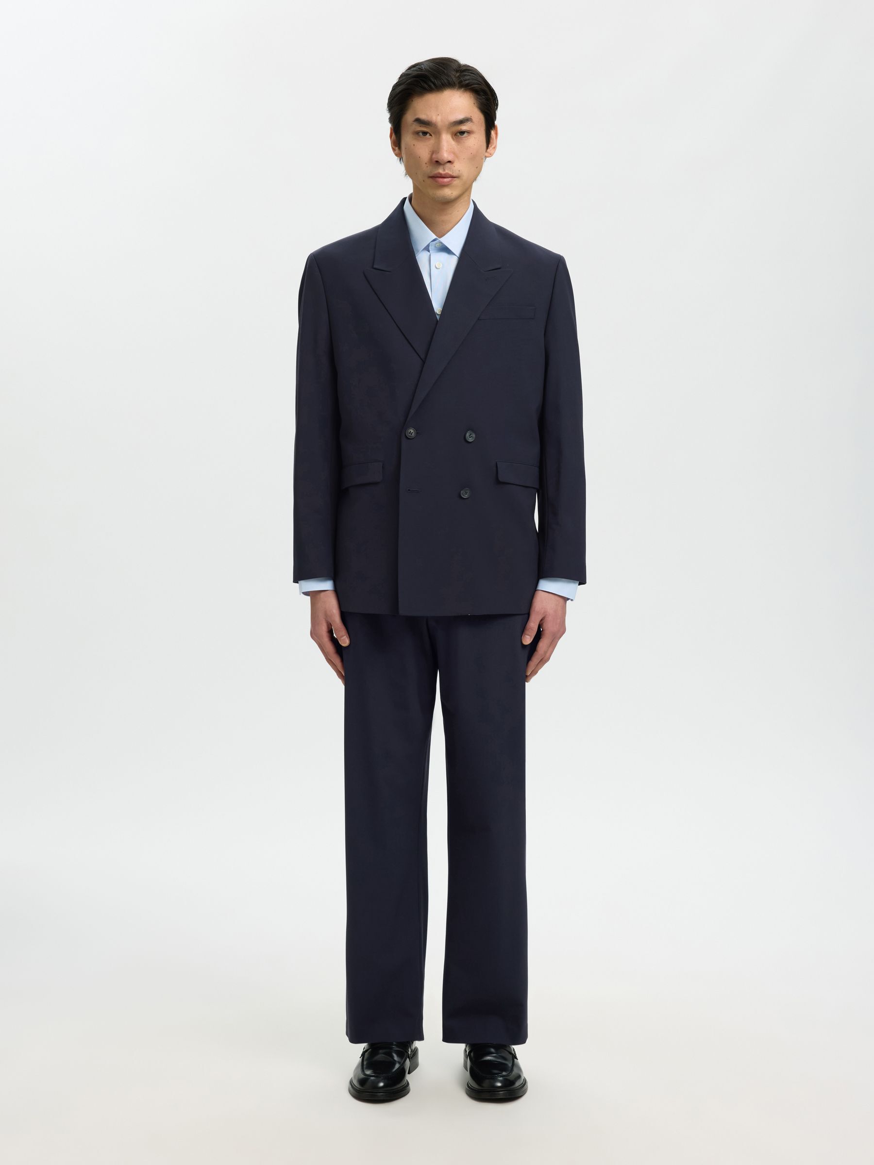 RELAXED FIT DOUBLE-BREASTED BLAZER