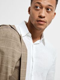 100% LINEN SHIRT, White, highres