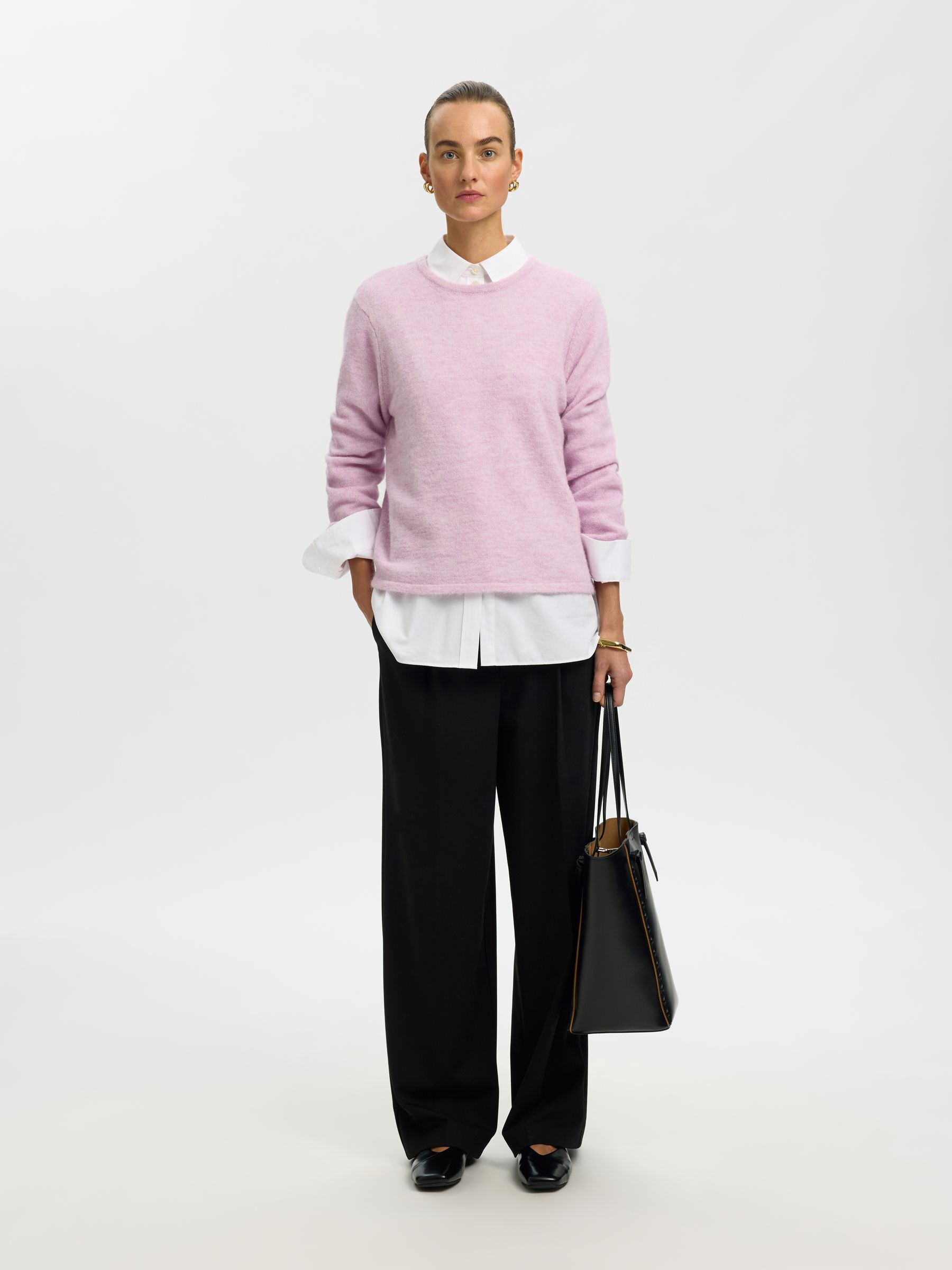 WOOL BLEND KNITTED PULLOVER