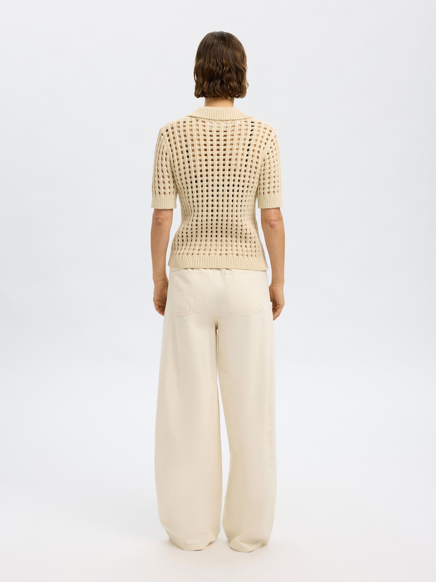 HÆKLET STIL STRIKKET CARDIGAN